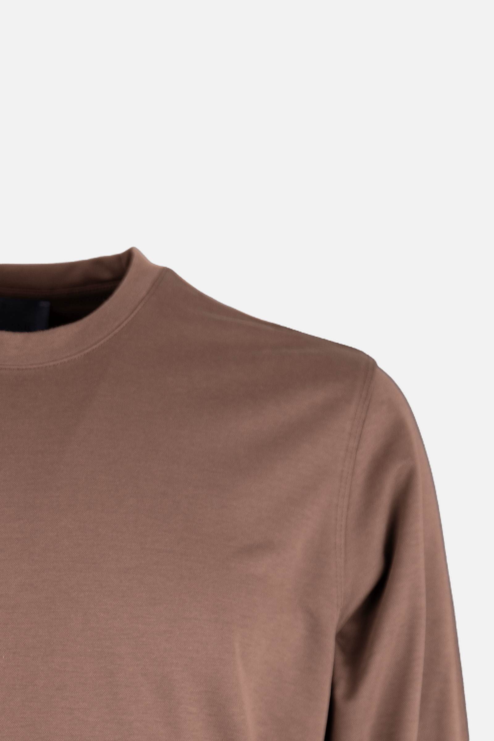 Bisiklet Yaka Sweatshirt Kahverengi
