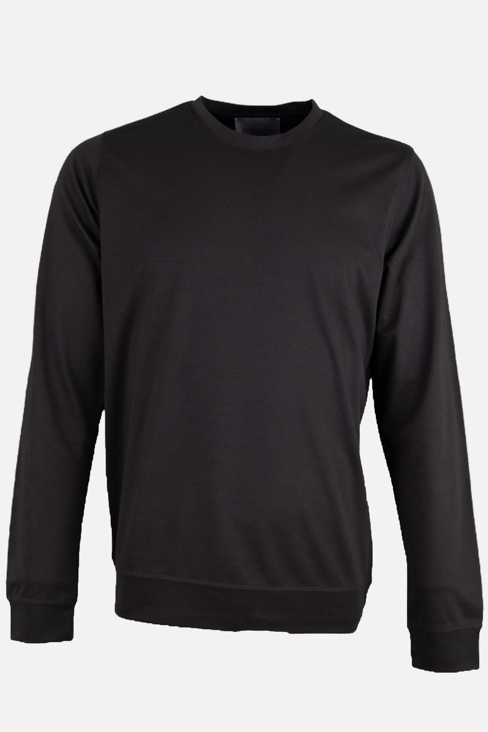 Bisiklet Yaka Sweatshirt Siyah