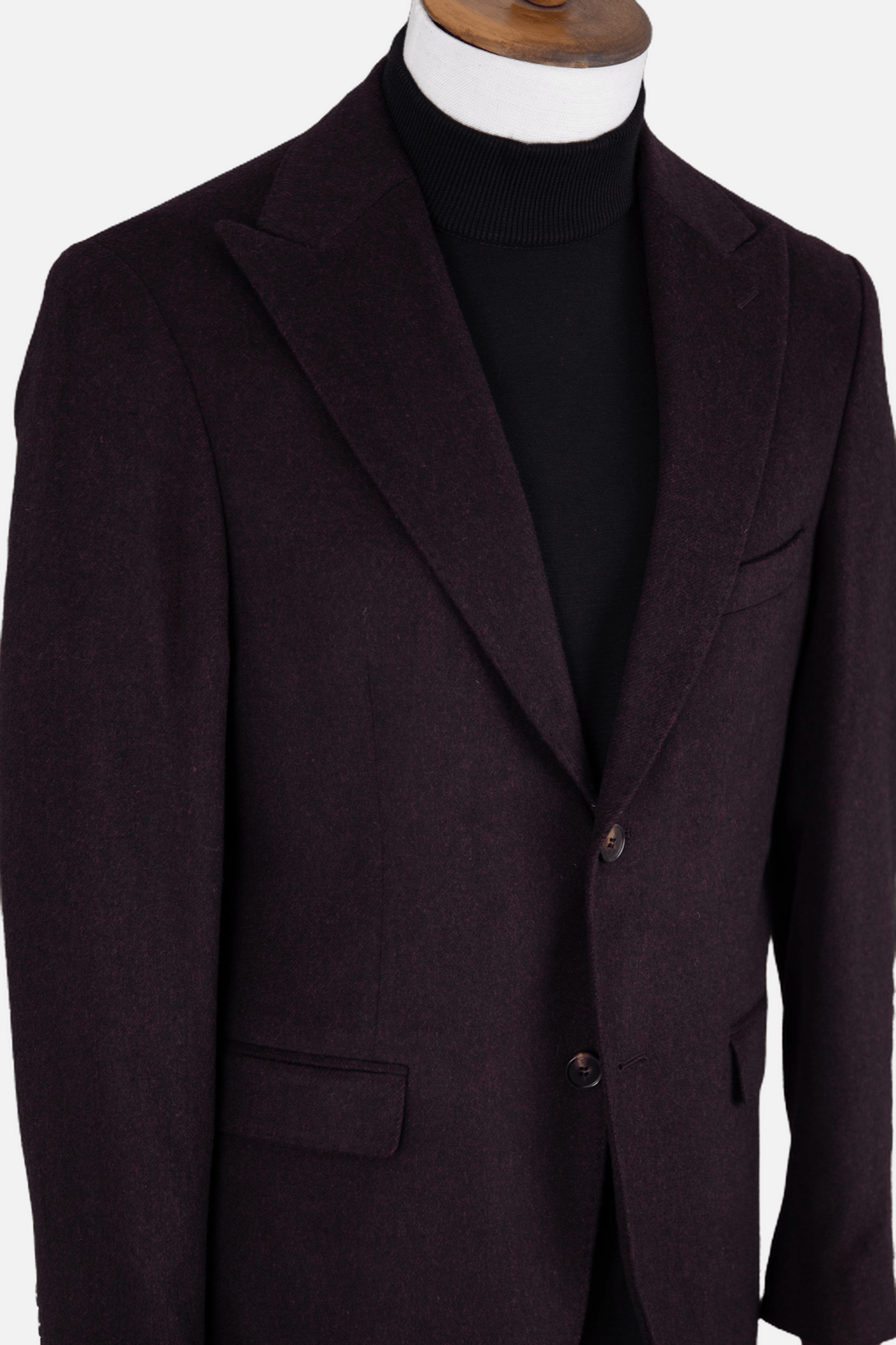 Casual Yün Ceket Bordo