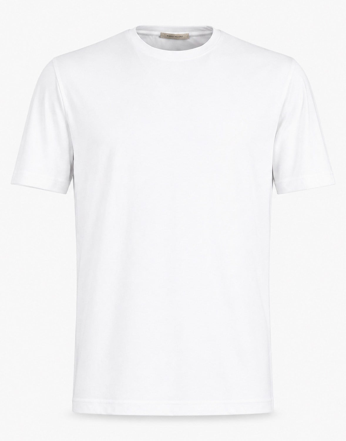 Erkek Bisiklet Yaka Tshirt Beyaz