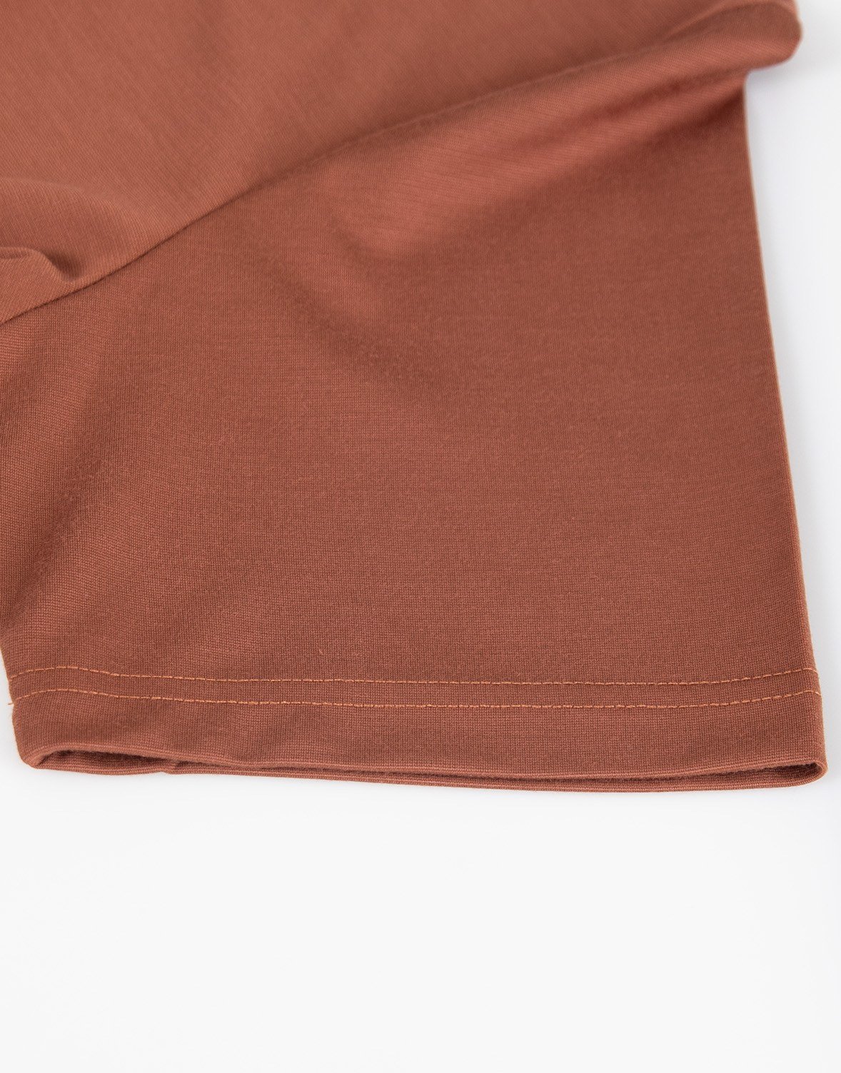 Erkek Bisiklet Yaka Tshirt Kahverengi