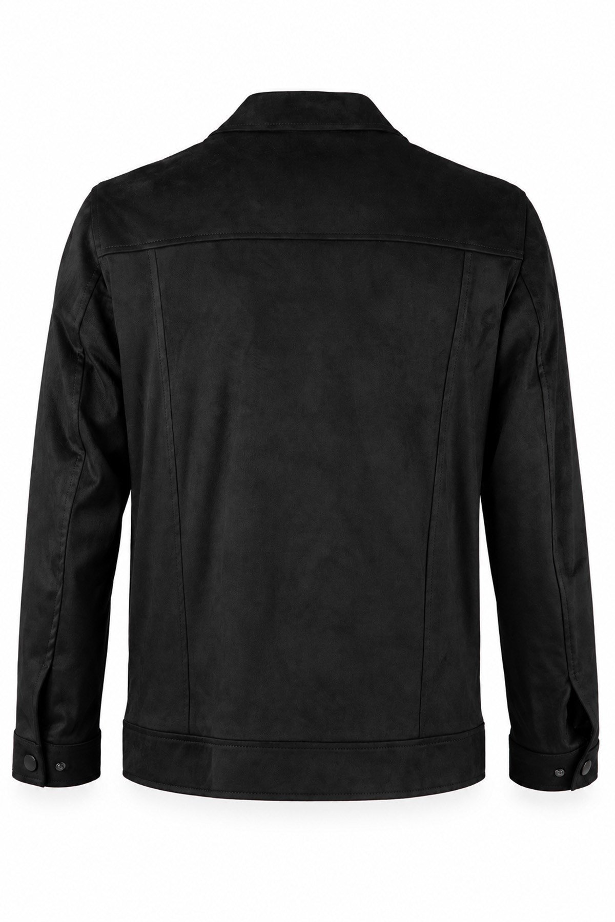 Erkek Casual Süet Mont Siyah