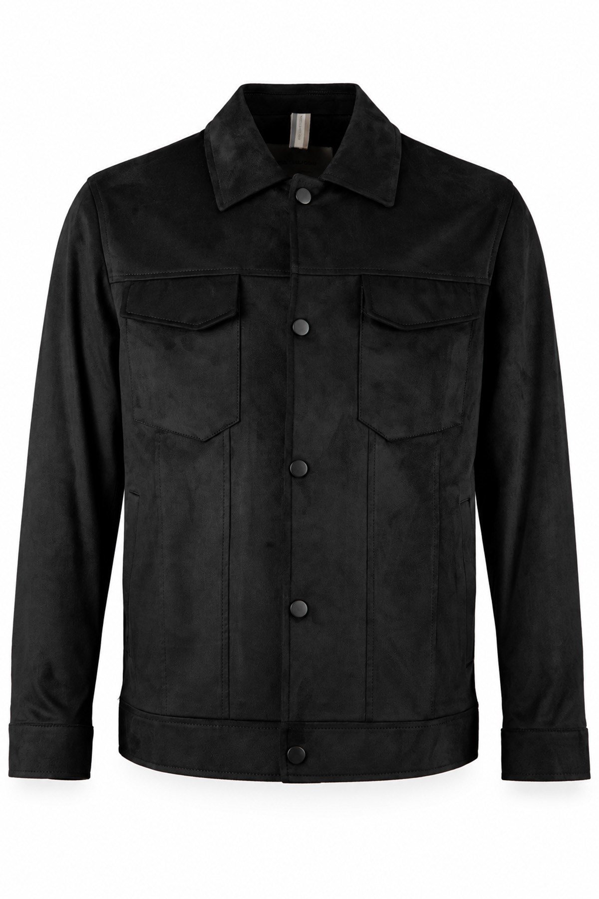 Erkek Casual Süet Mont Siyah