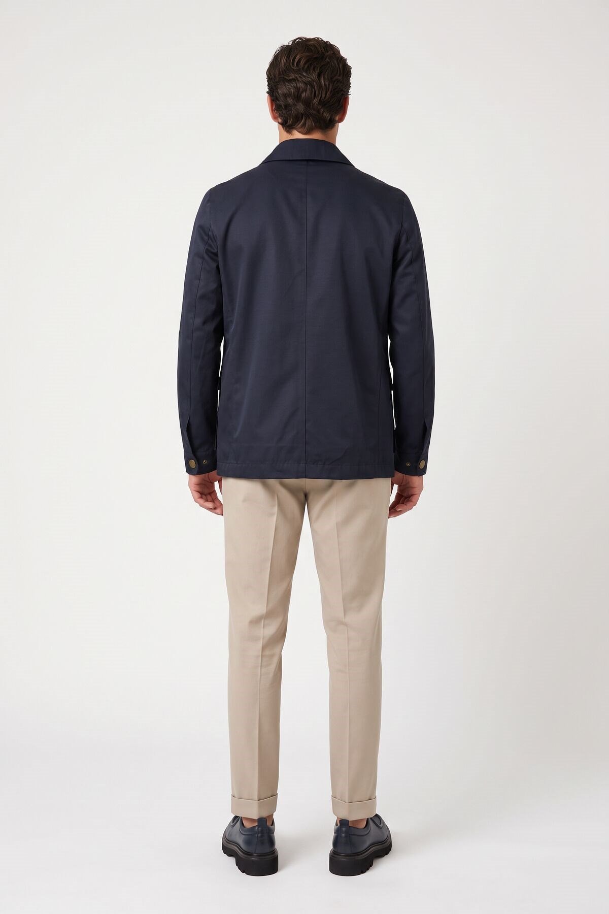 Erkek Çıtçıtlı Casual Mont Lacivert