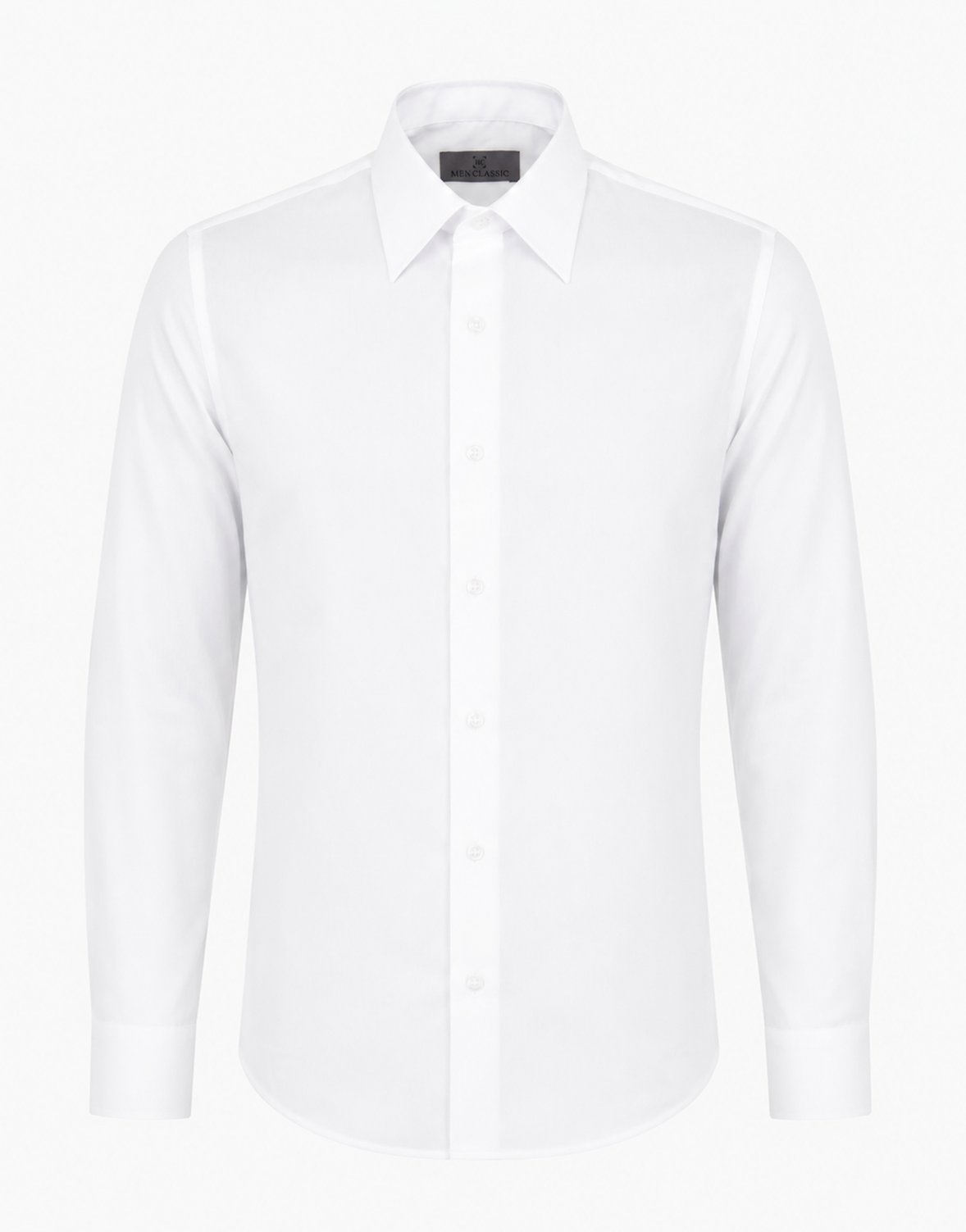 Erkek İngiliz Yaka Pamuk Non İron Modern Fit Gömlek Beyaz