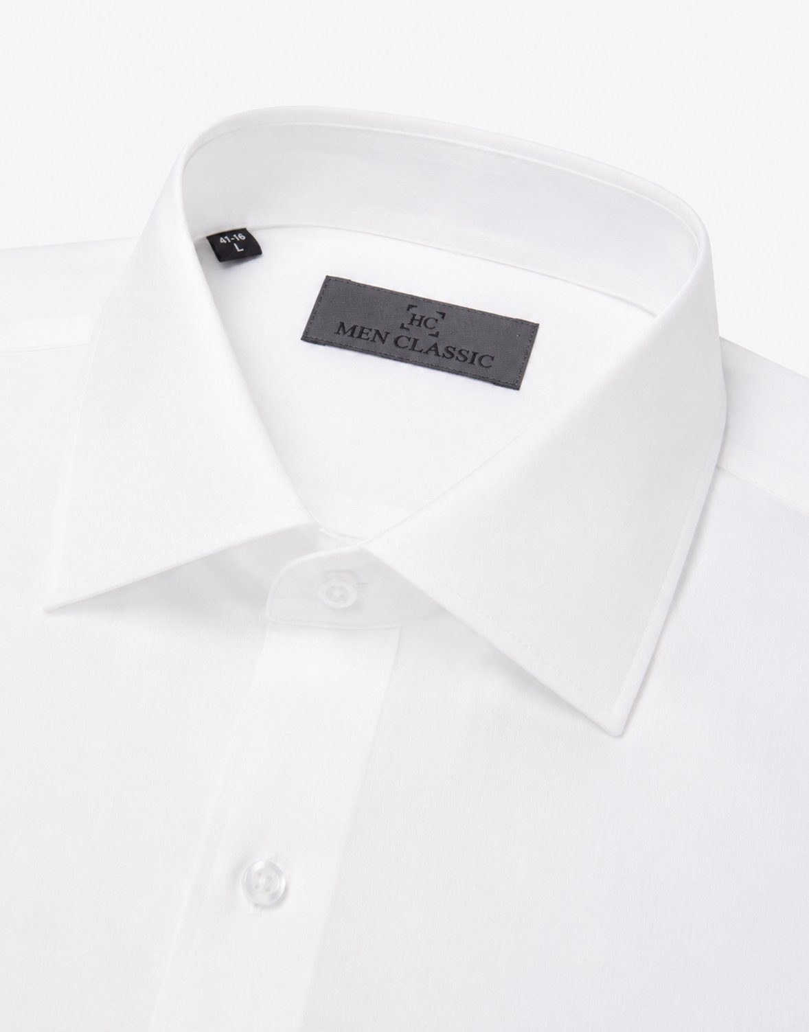 Erkek İtalyan Yaka Gabardin Pamuk Modern Fit Gömlek Beyaz