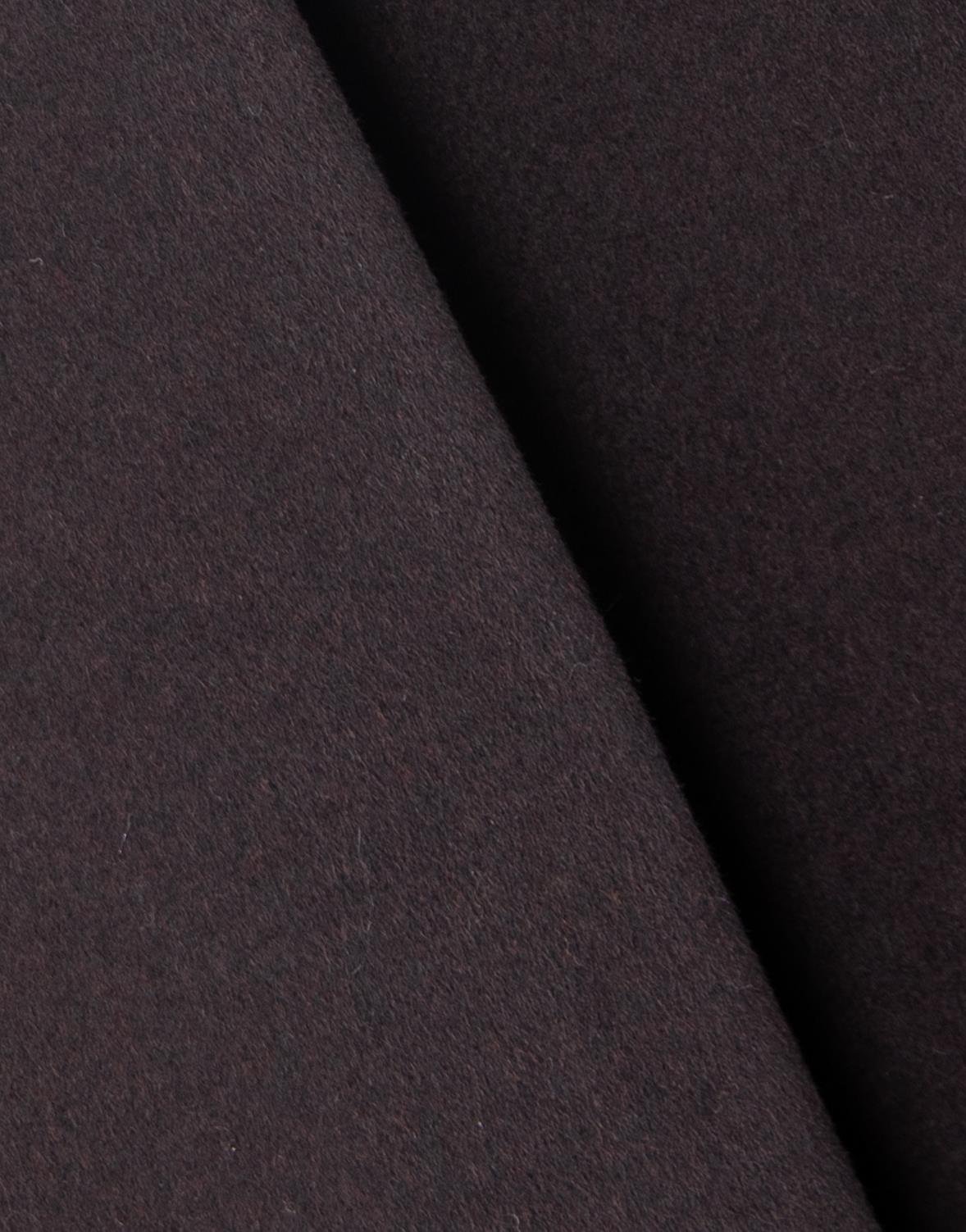Erkek Kaban Klasik Sivri Yaka Modern Fit Yün Kahverengi