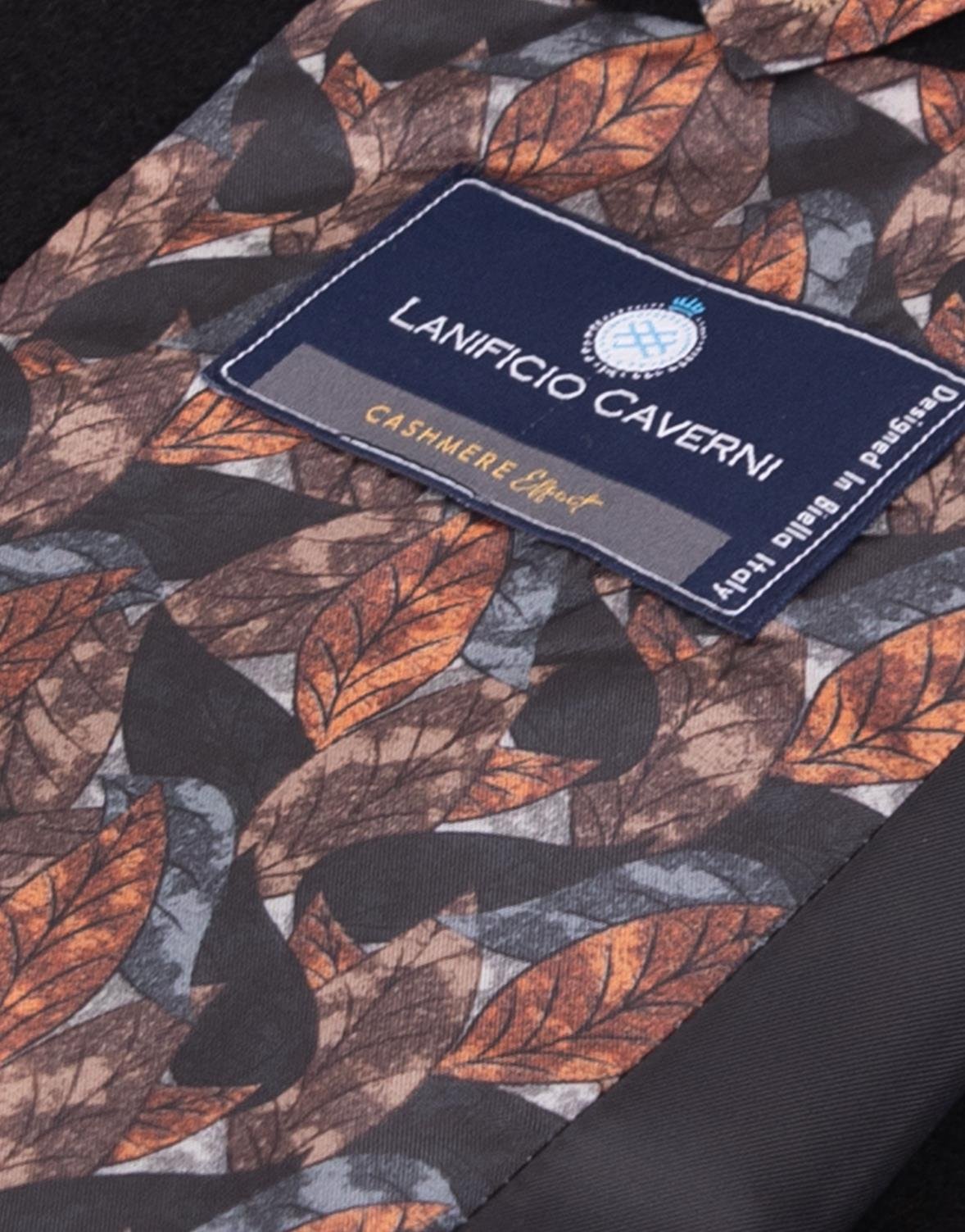 Erkek Kaban Klasik Sivri Yaka Modern Fit Yün Siyah