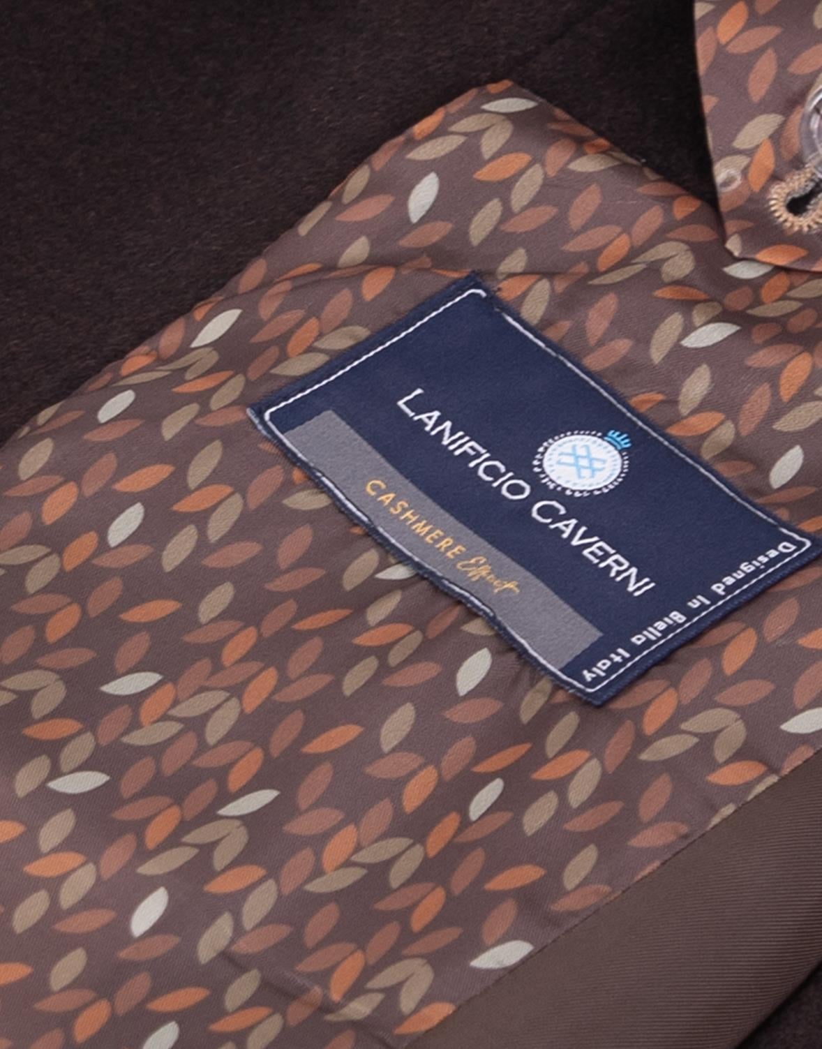 Erkek Kaban Klasik Sivri Yaka Modern Fit Yün Kahverengi
