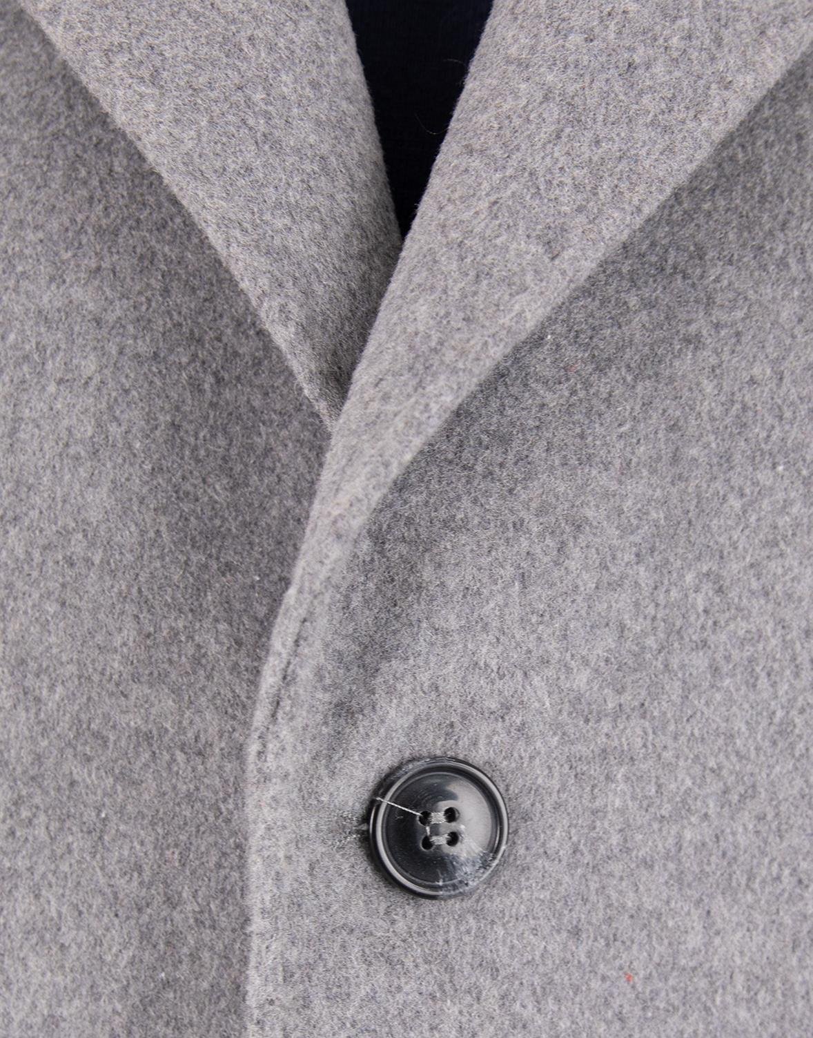 Erkek Kaban Klasik Sivri Yaka Modern Fit Yün Gri