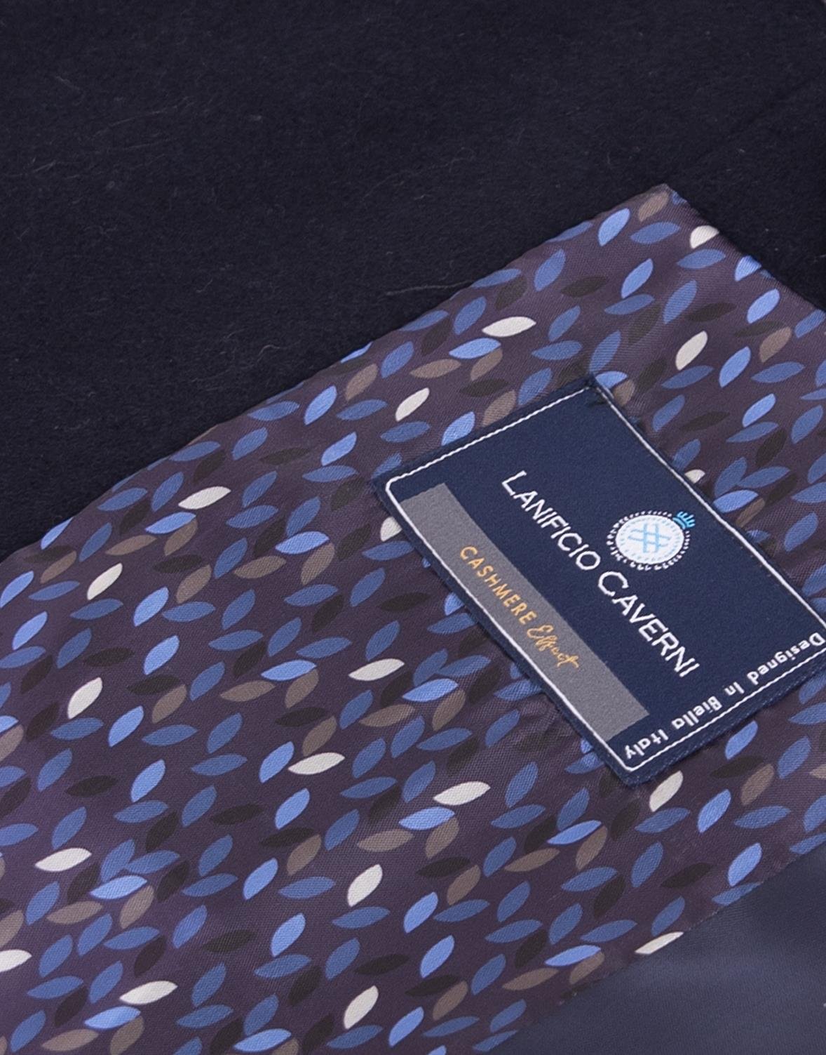 Erkek Kaban Klasik Sivri Yaka Modern Fit Yün Lacivert
