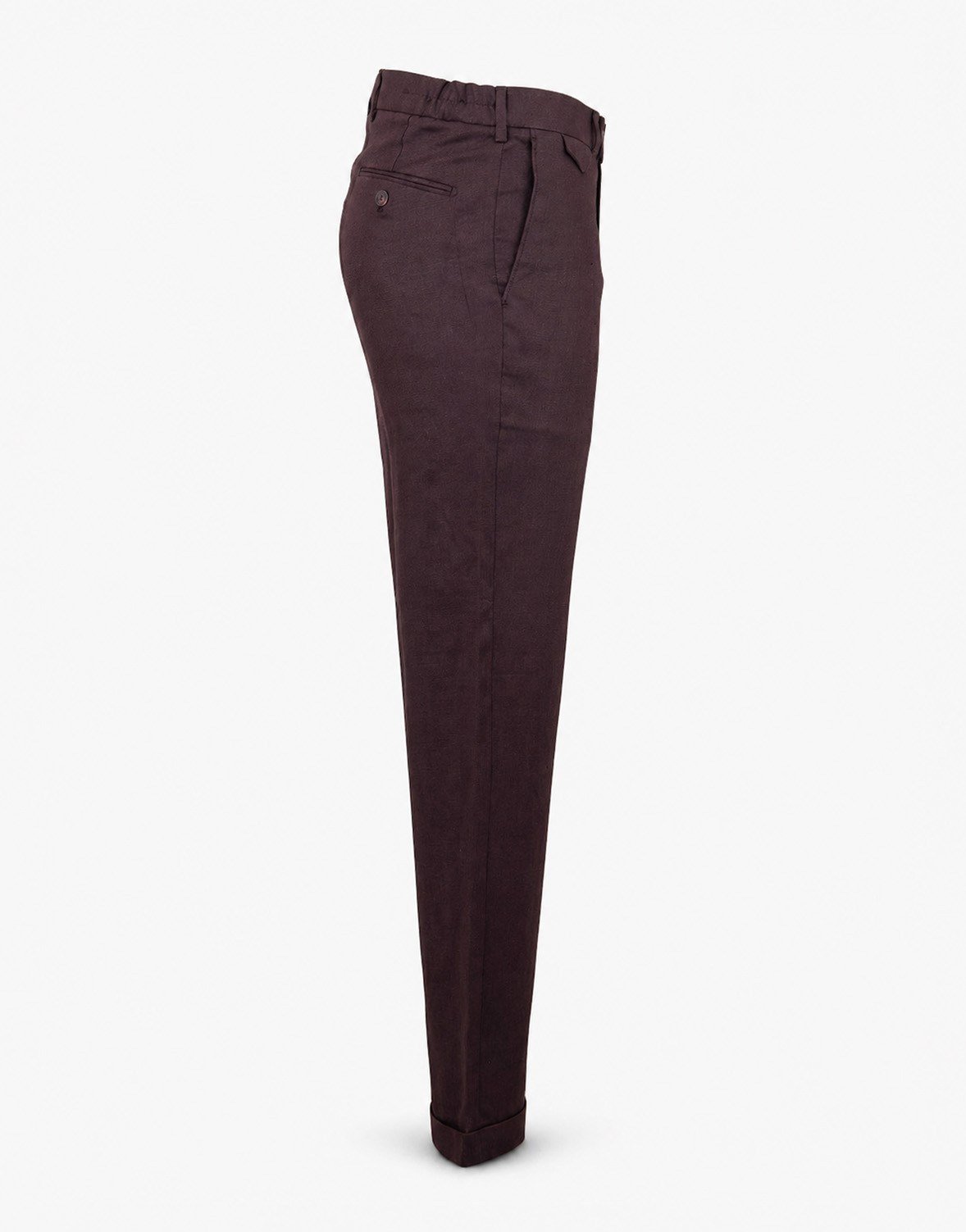 Erkek Keten Pantolon Bordo