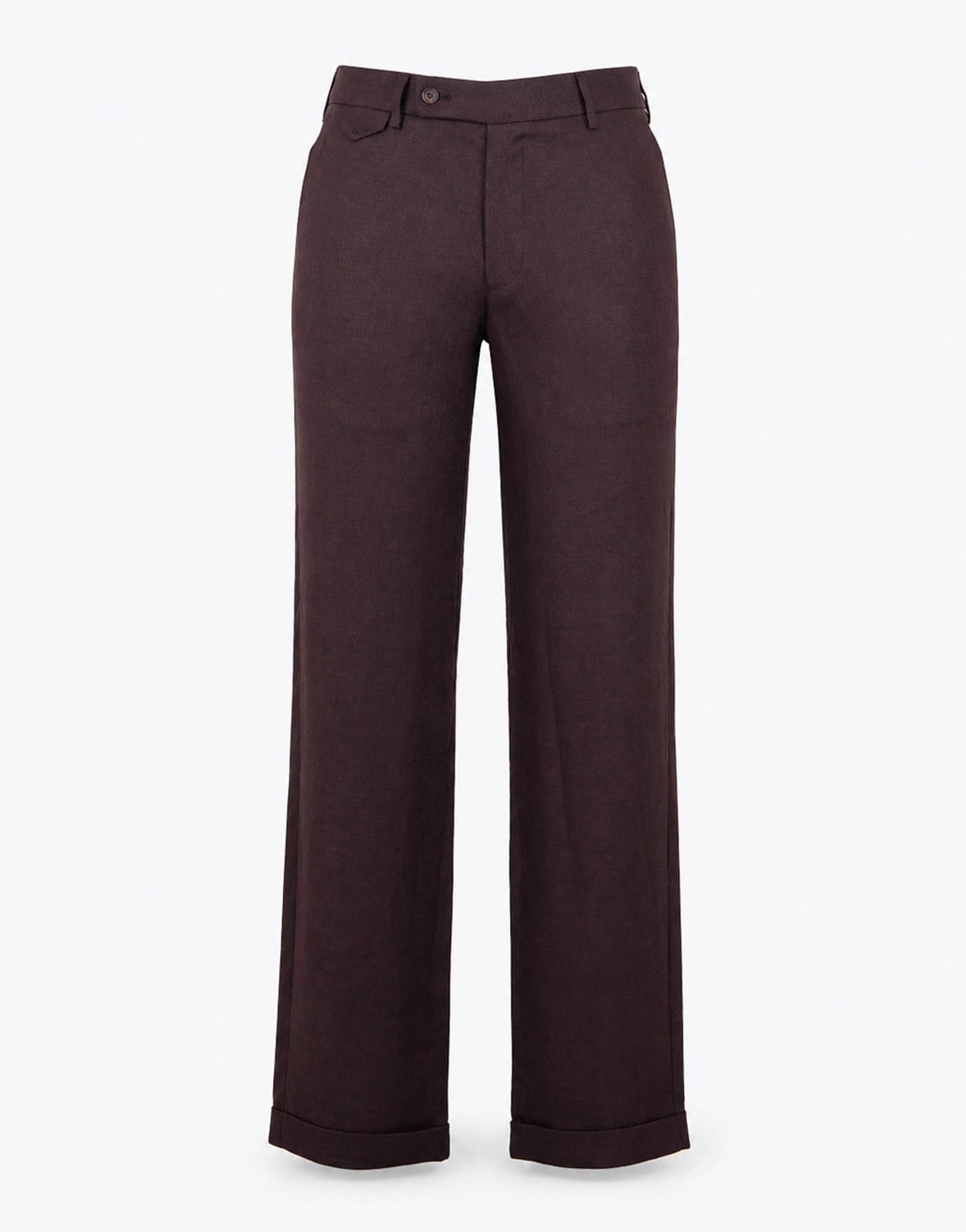 Erkek Keten Pantolon Bordo
