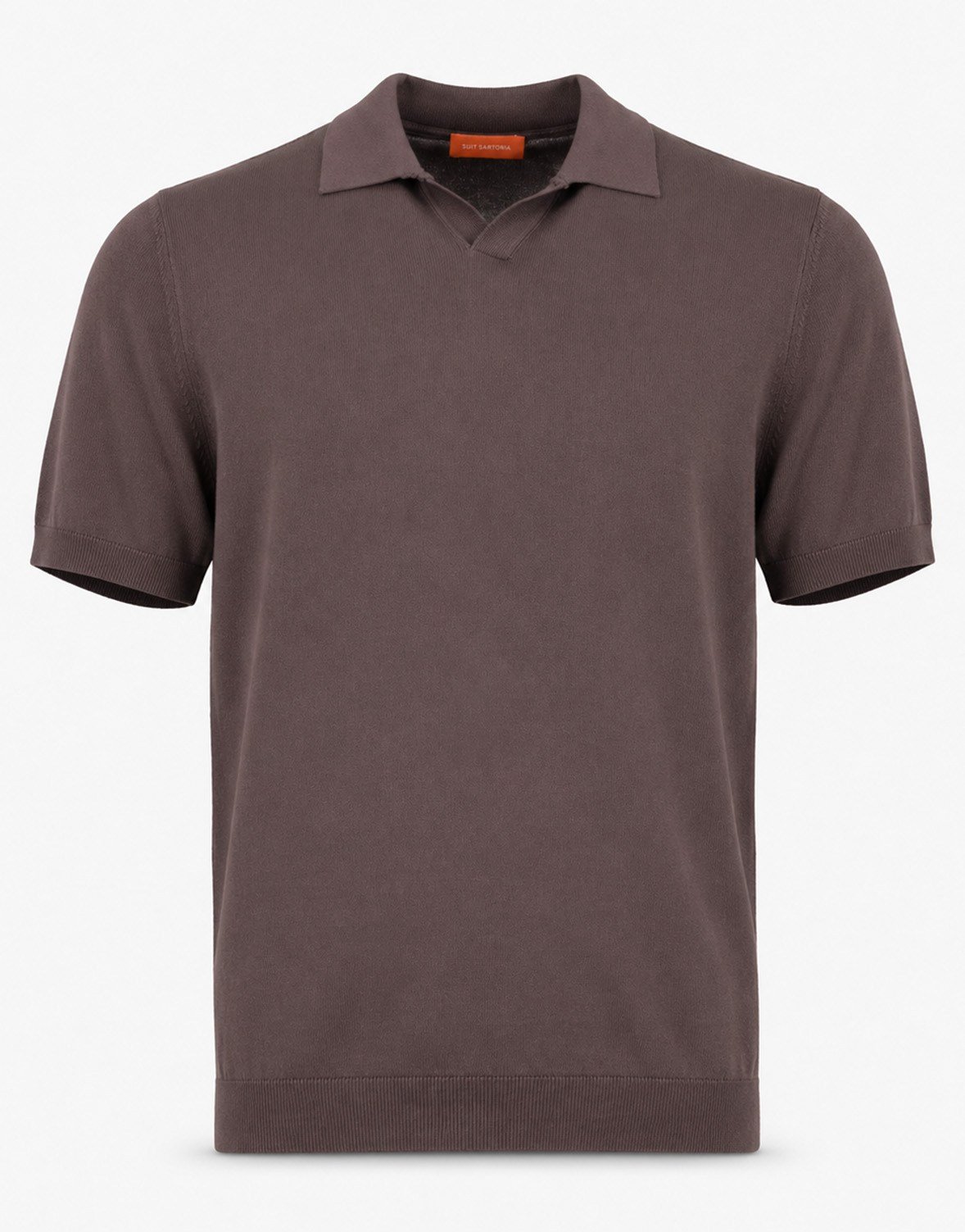 Erkek Polo V Yaka Tshirt Acı Kahve