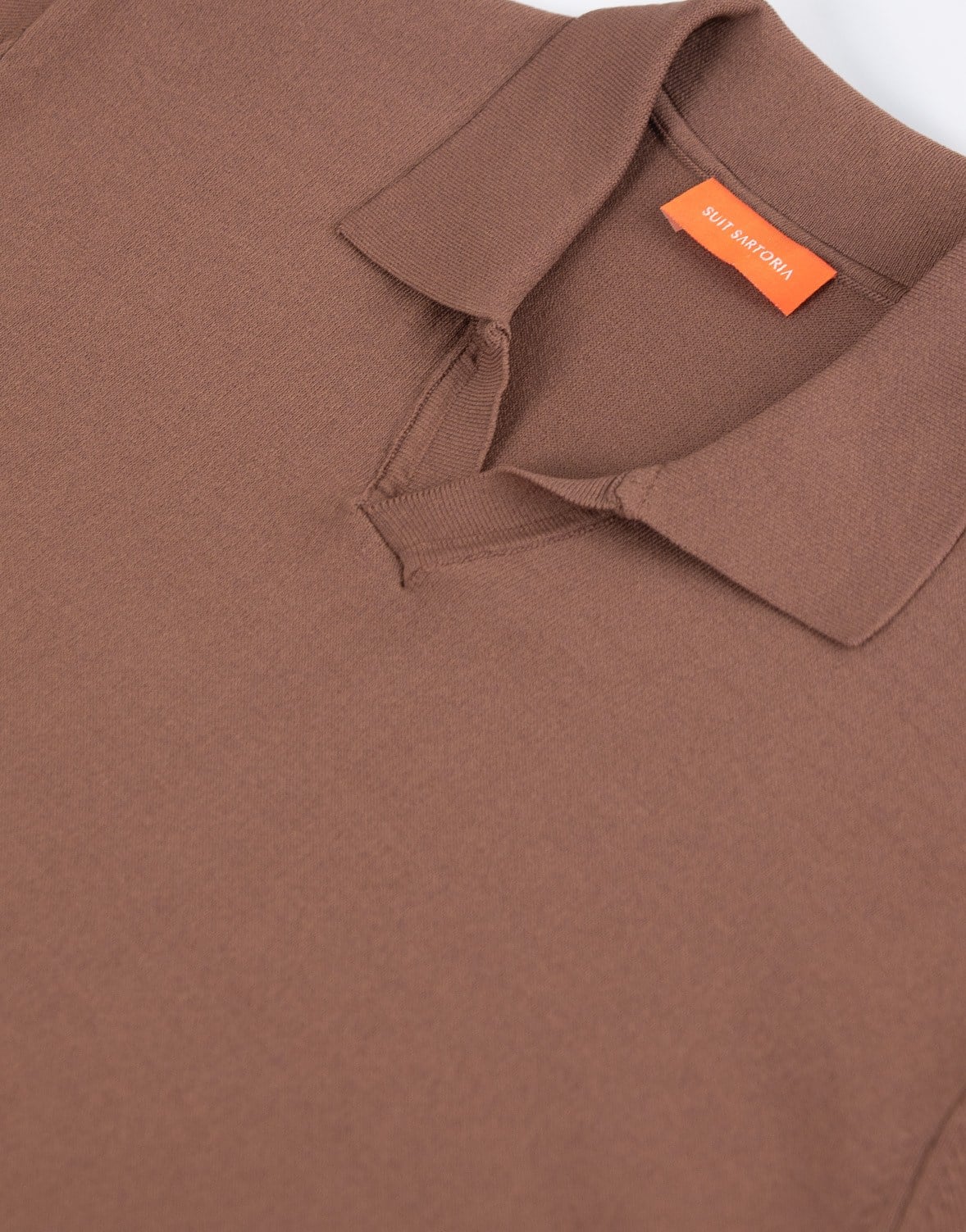 Erkek Polo V Yaka Tshirt Kahverengi