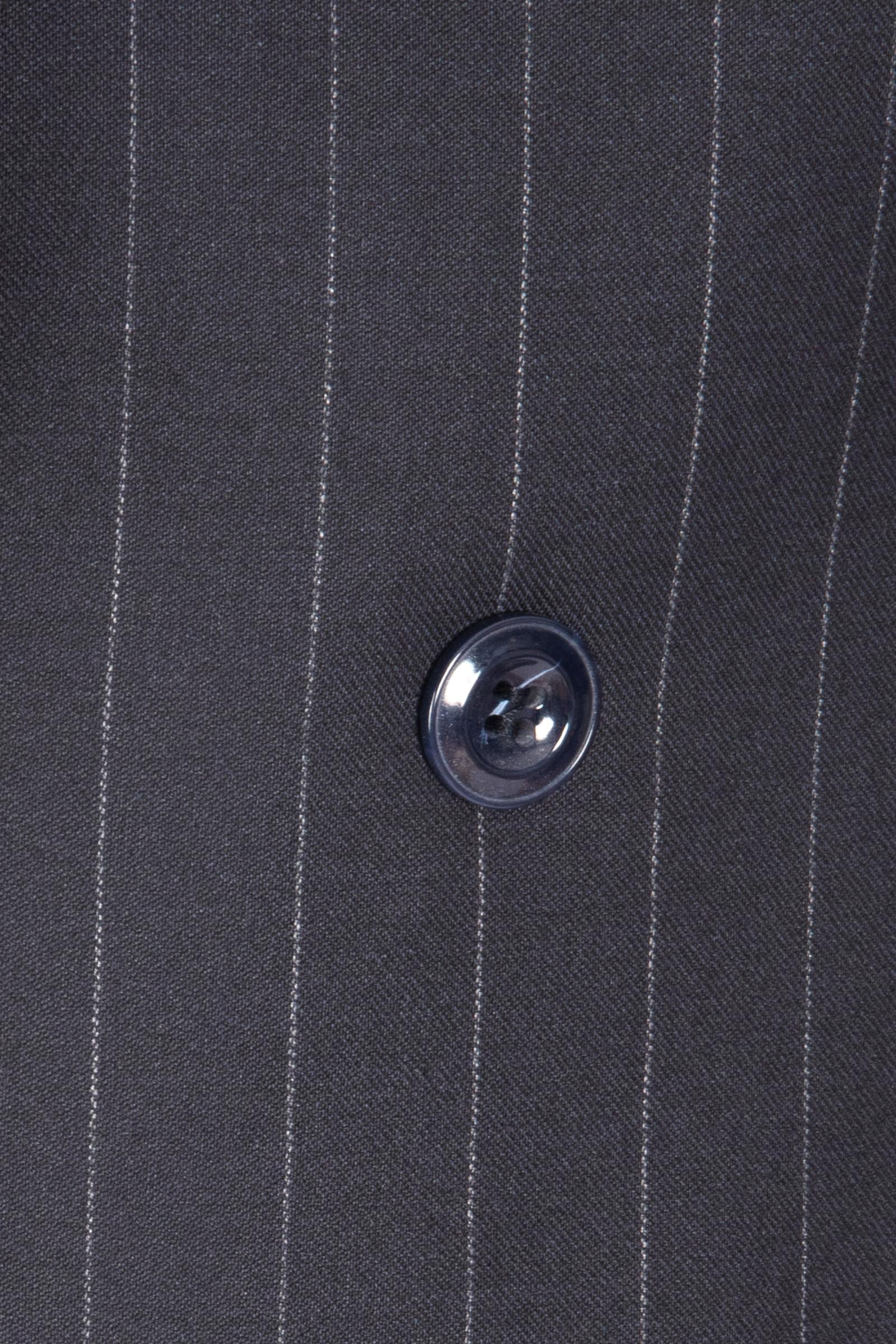 Erkek Soft Çizgili Kırlangıç Yaka Kruvaze Takım Elbise Modern Fit Lacivert
