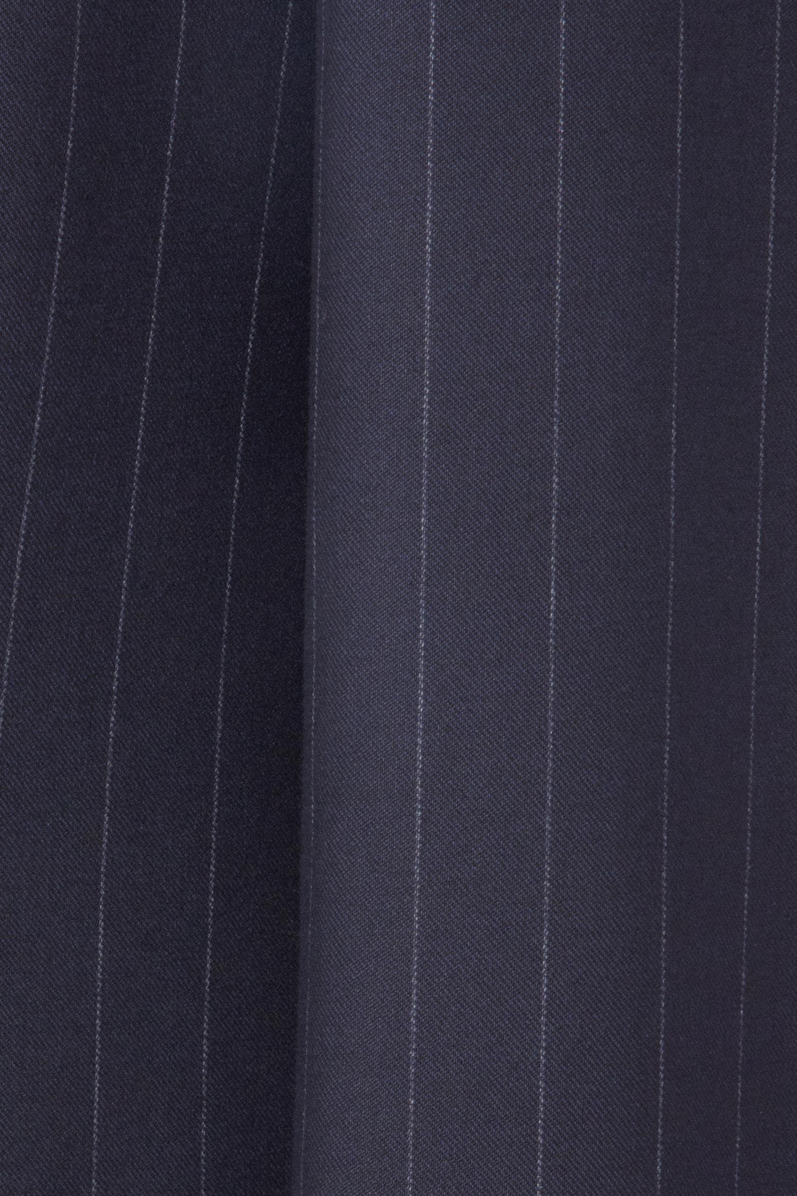 Erkek Soft Çizgili Kırlangıç Yaka Kruvaze Takım Elbise Modern Fit A.Lacivert