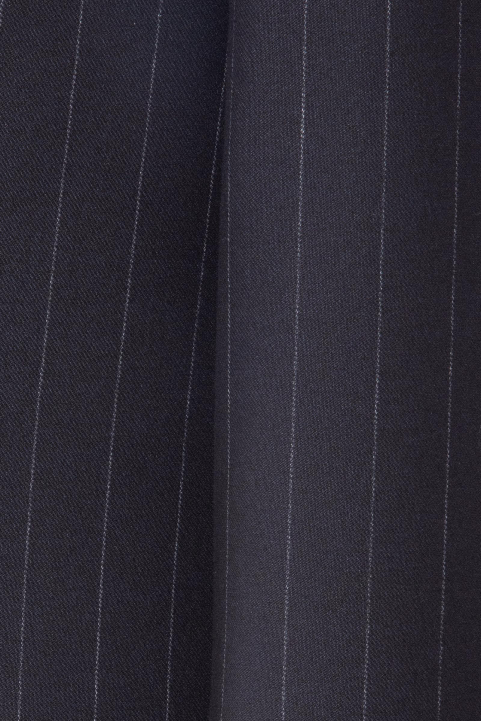 Erkek Soft Çizgili Kırlangıç Yaka Kruvaze Takım Elbise Modern Fit Lacivert