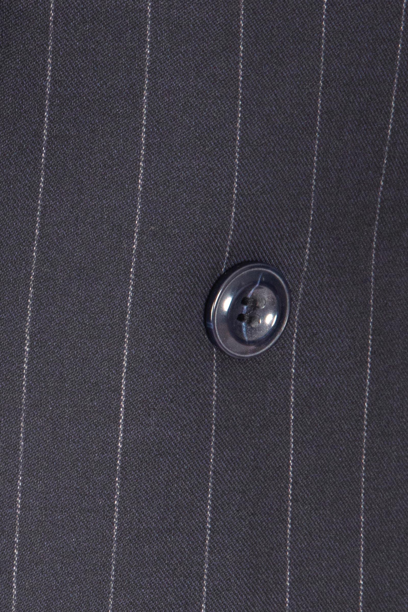 Erkek Soft Çizgili Kırlangıç Yaka Kruvaze Takım Elbise Modern Fit A.Lacivert