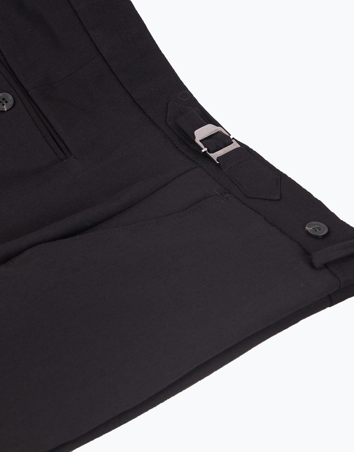 Erkek Tokalı Slim Fit Pantolon Siyah