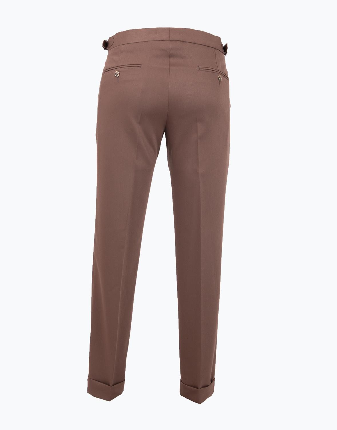 Erkek Tokalı Slim Fit Pantolon Sütlü Kahve