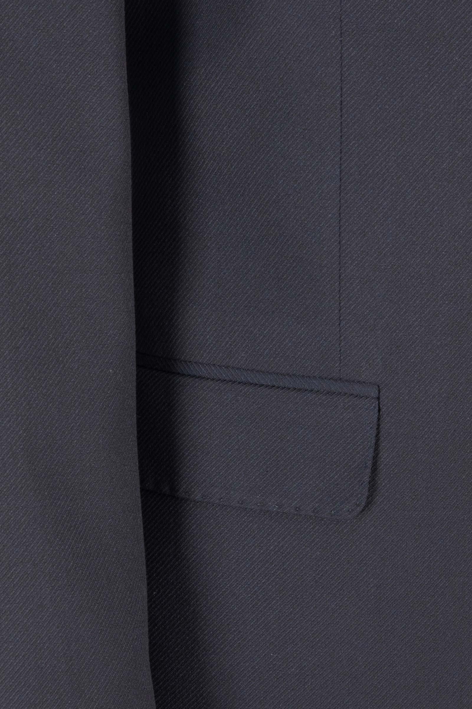 Erkek Yelekli Esnek Kendinden Dokulu Kırlangıç Yaka Takım Elbise Modern Fit Lacivert