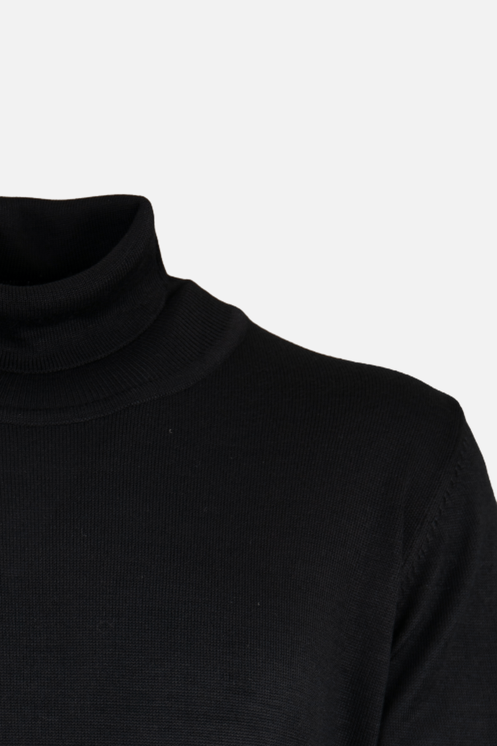Tam Balıkçı Slim Fit Triko Siyah