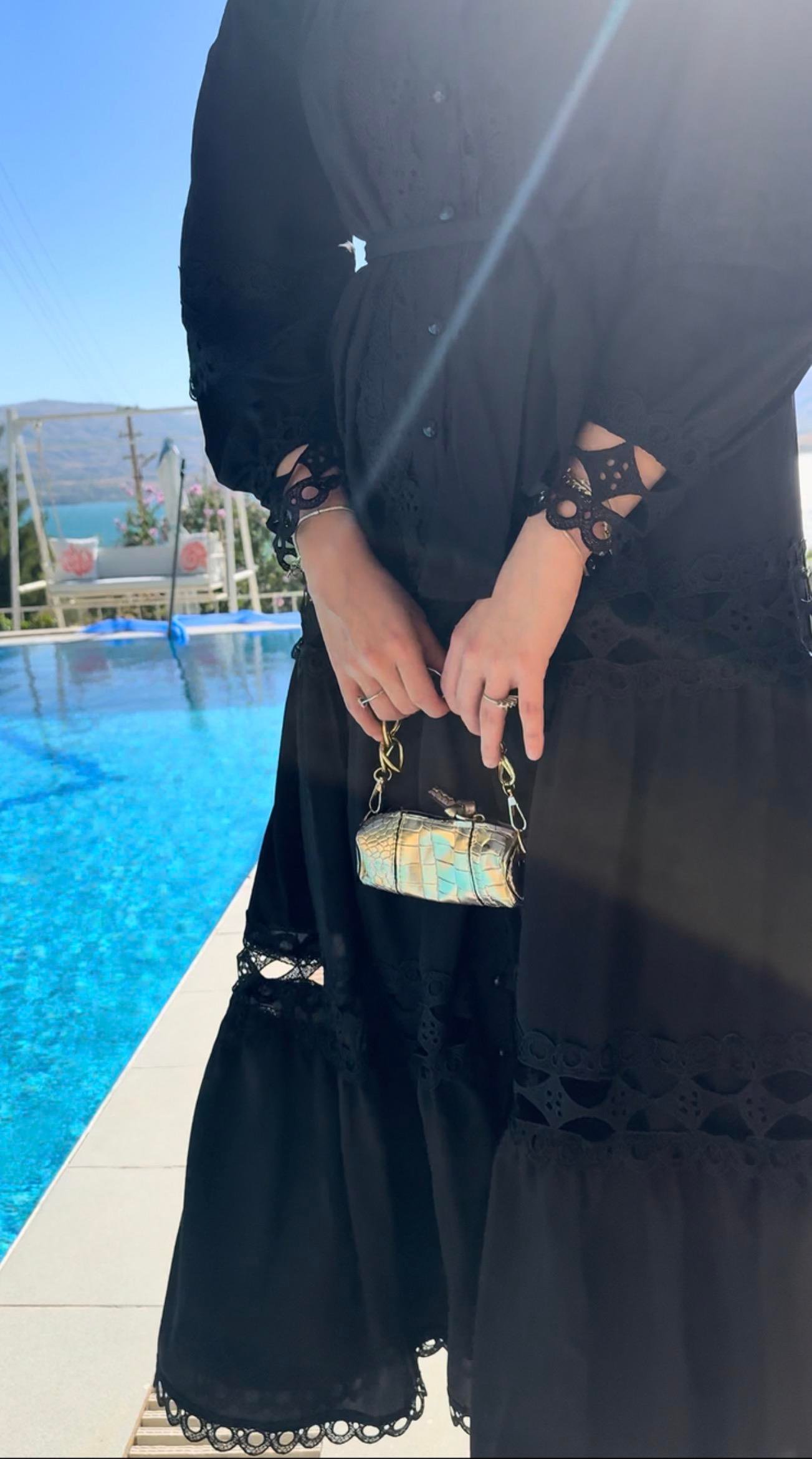 İthal Güpürlü Dubai Elbise