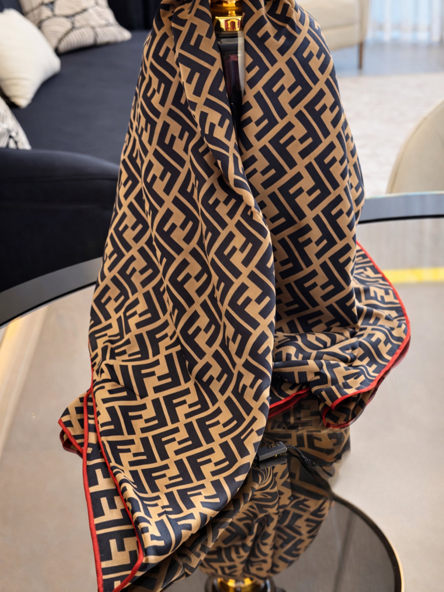 İthal Twill Üst Kalite Eşarp Kahve