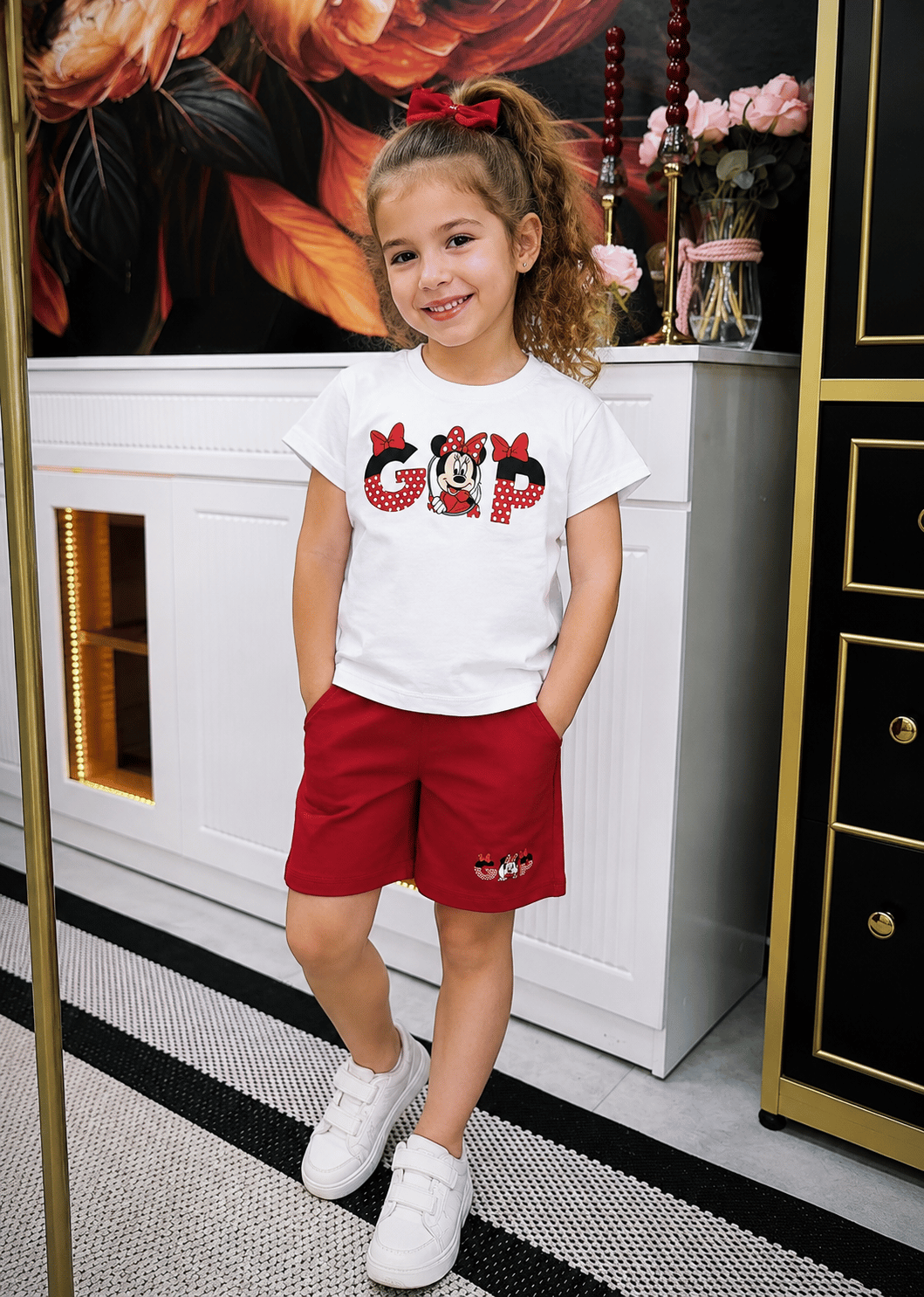Kırmızı Şortlu Mickey Takım