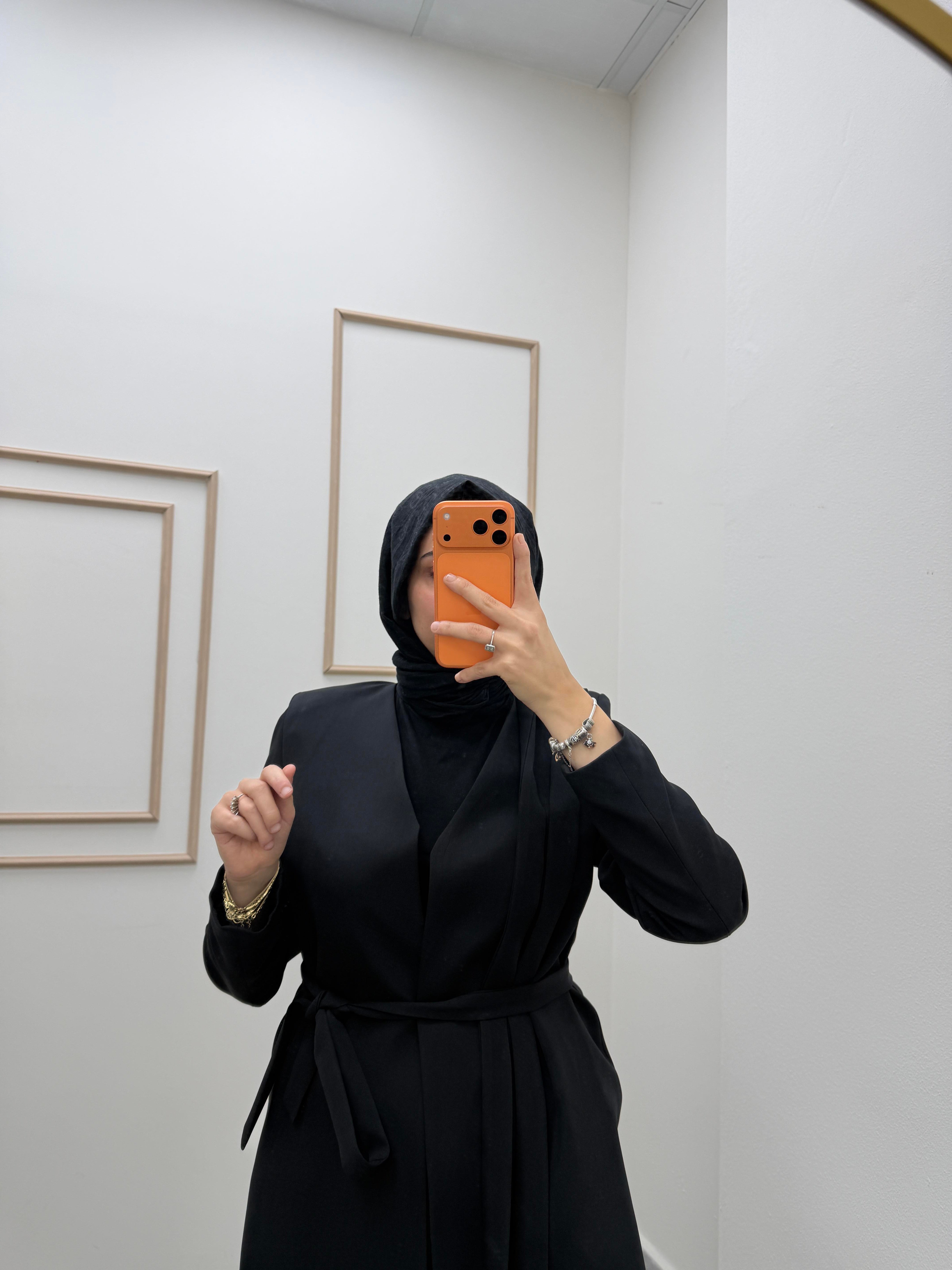 Şerit Detaylı Siyah Blazer Ceket
