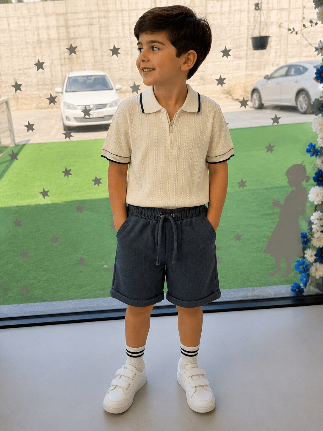 Yakalı Keten Takım