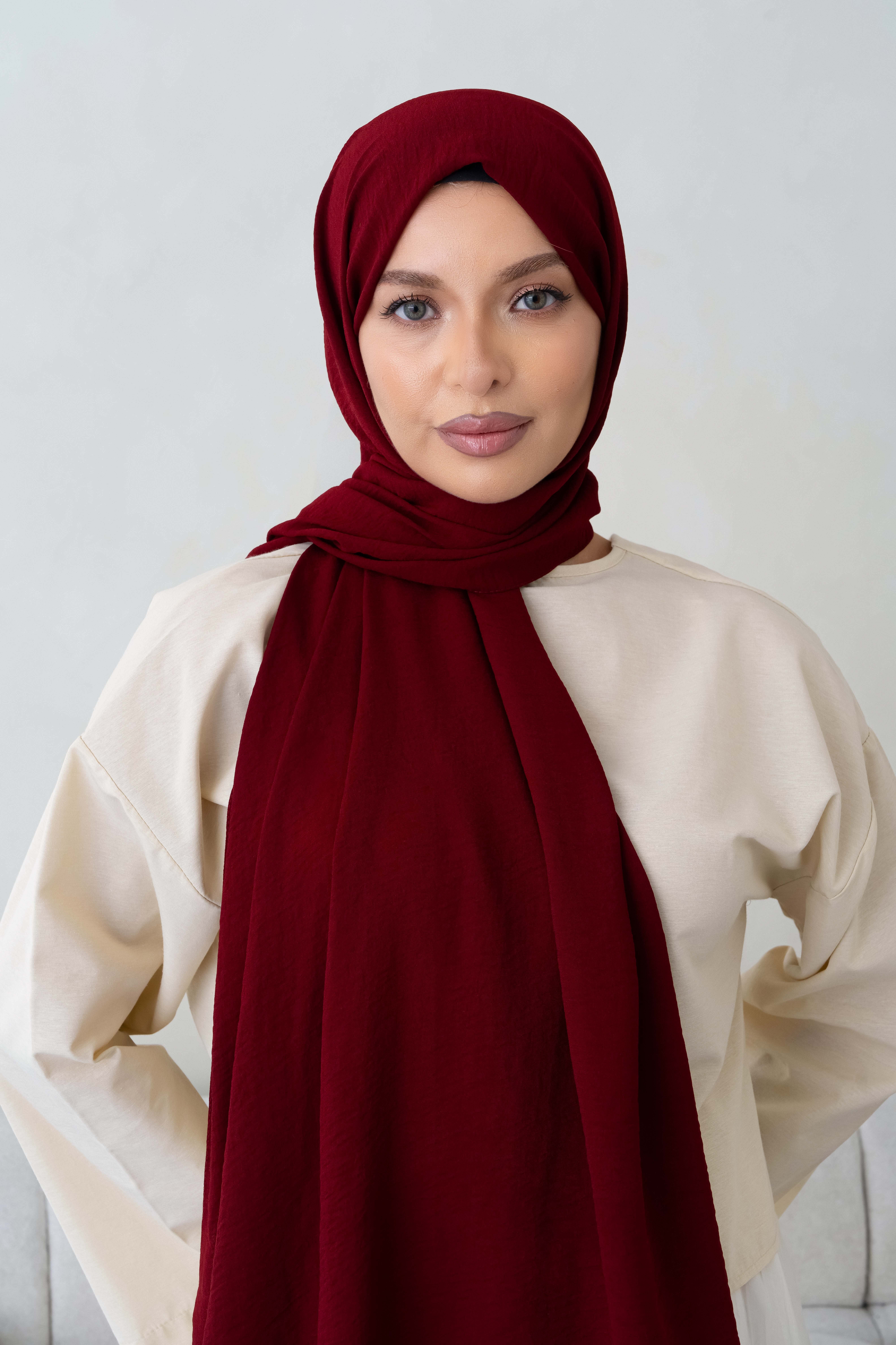 Ayrobin Jaz Bordo şal
