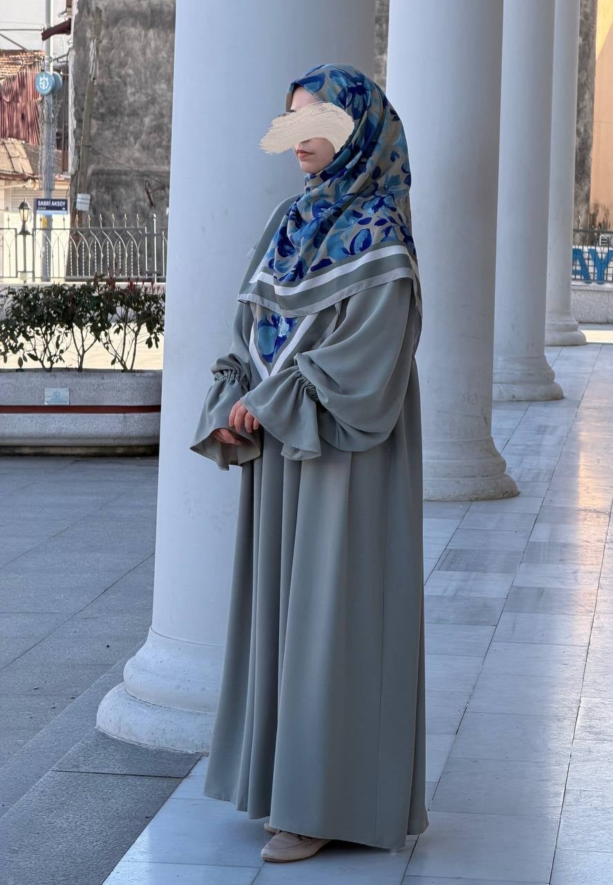 Efsun Krep Çağla Tesettür Elbise