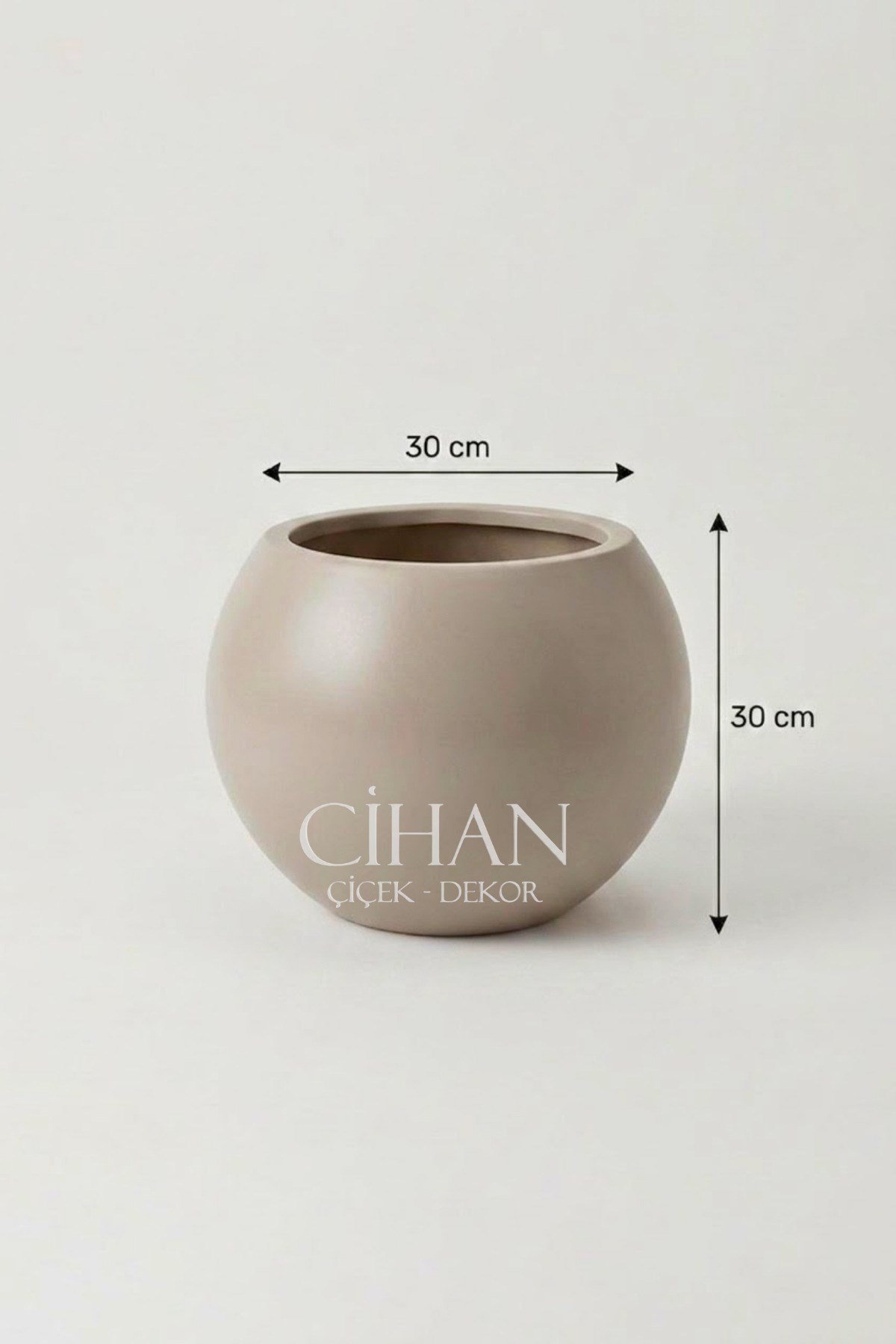 30 Cm Plastik Küre Çiçek Saksısı