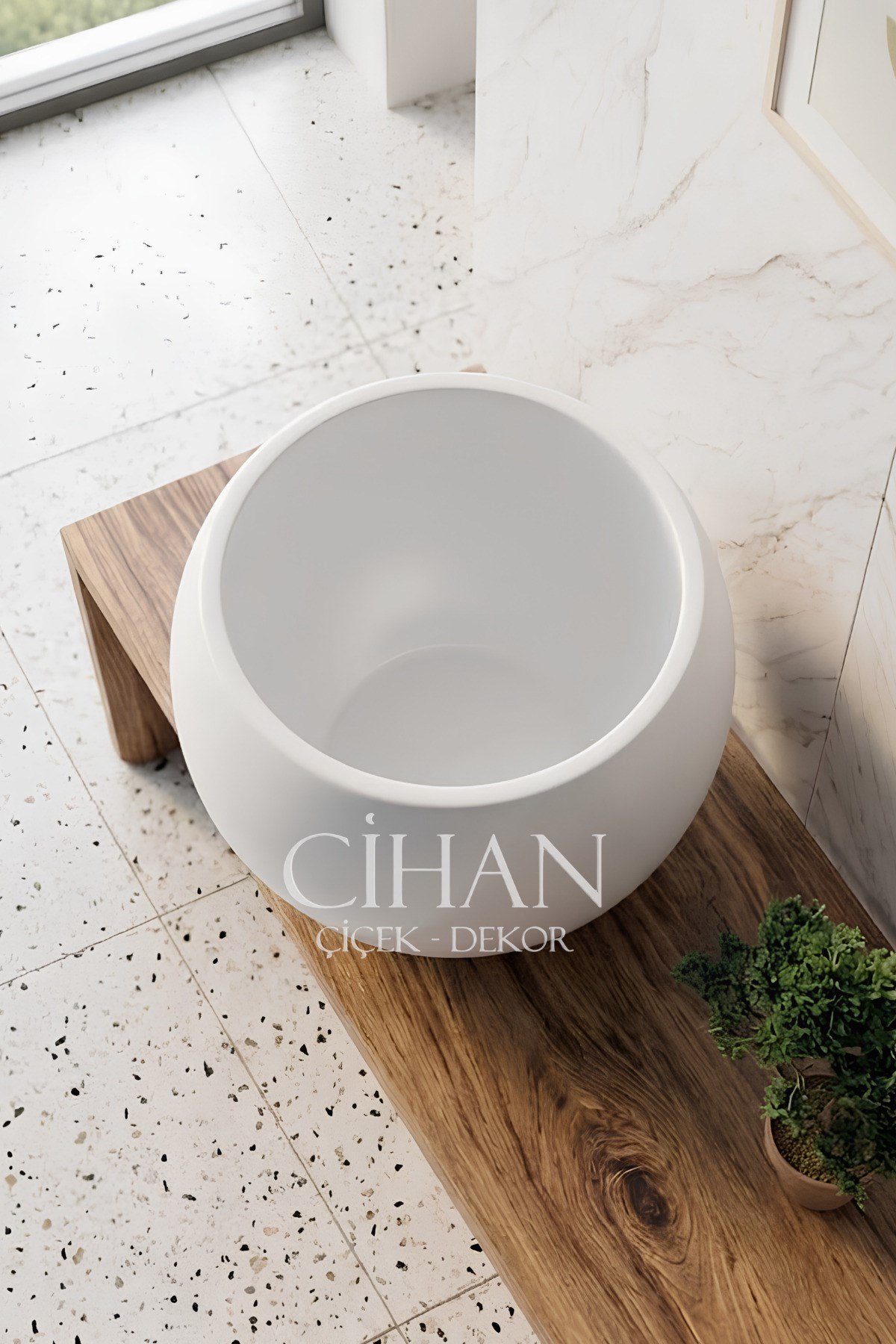 30 Cm Plastik Küre Çiçek Saksısı