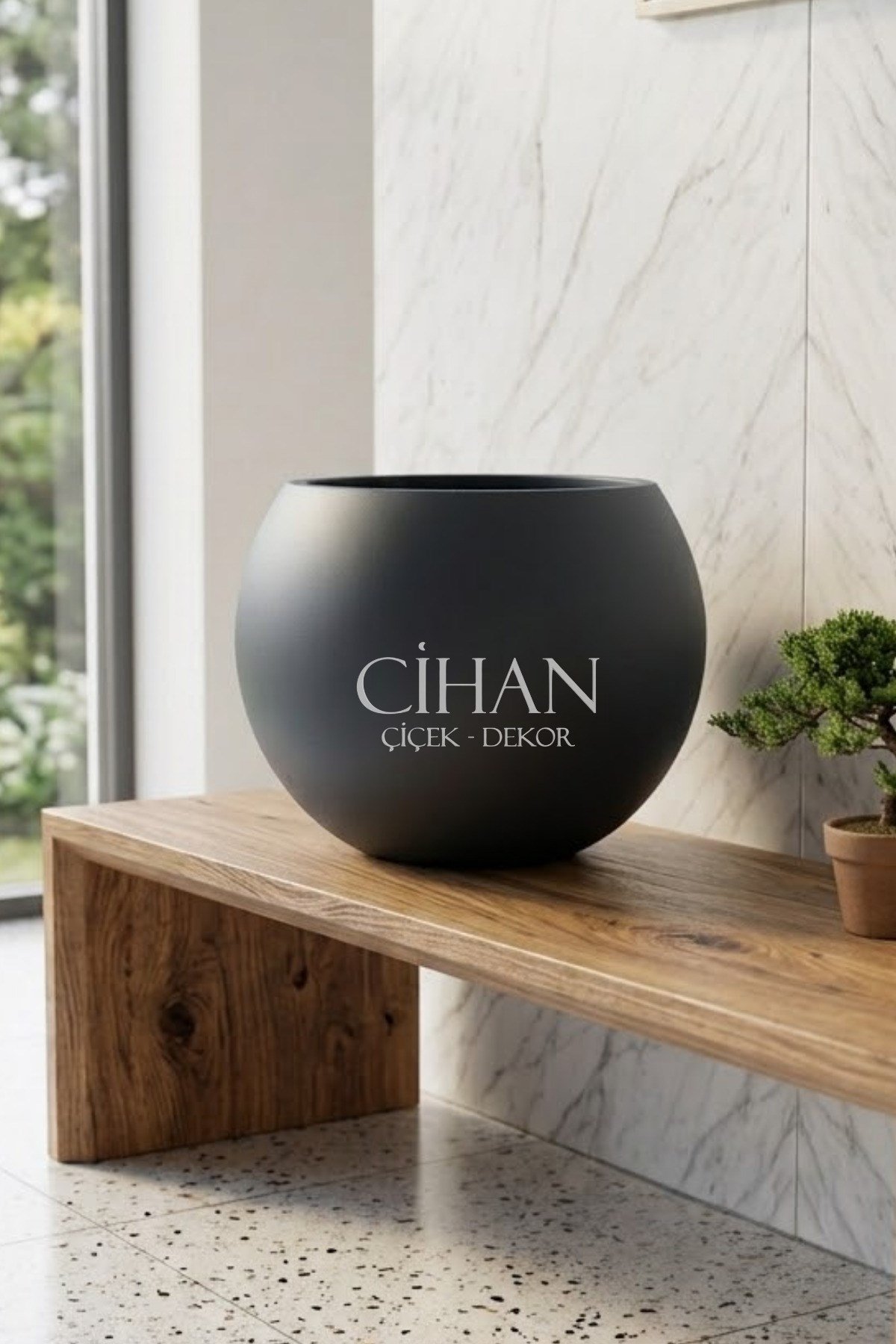 30 Cm Plastik Küre Çiçek Saksısı