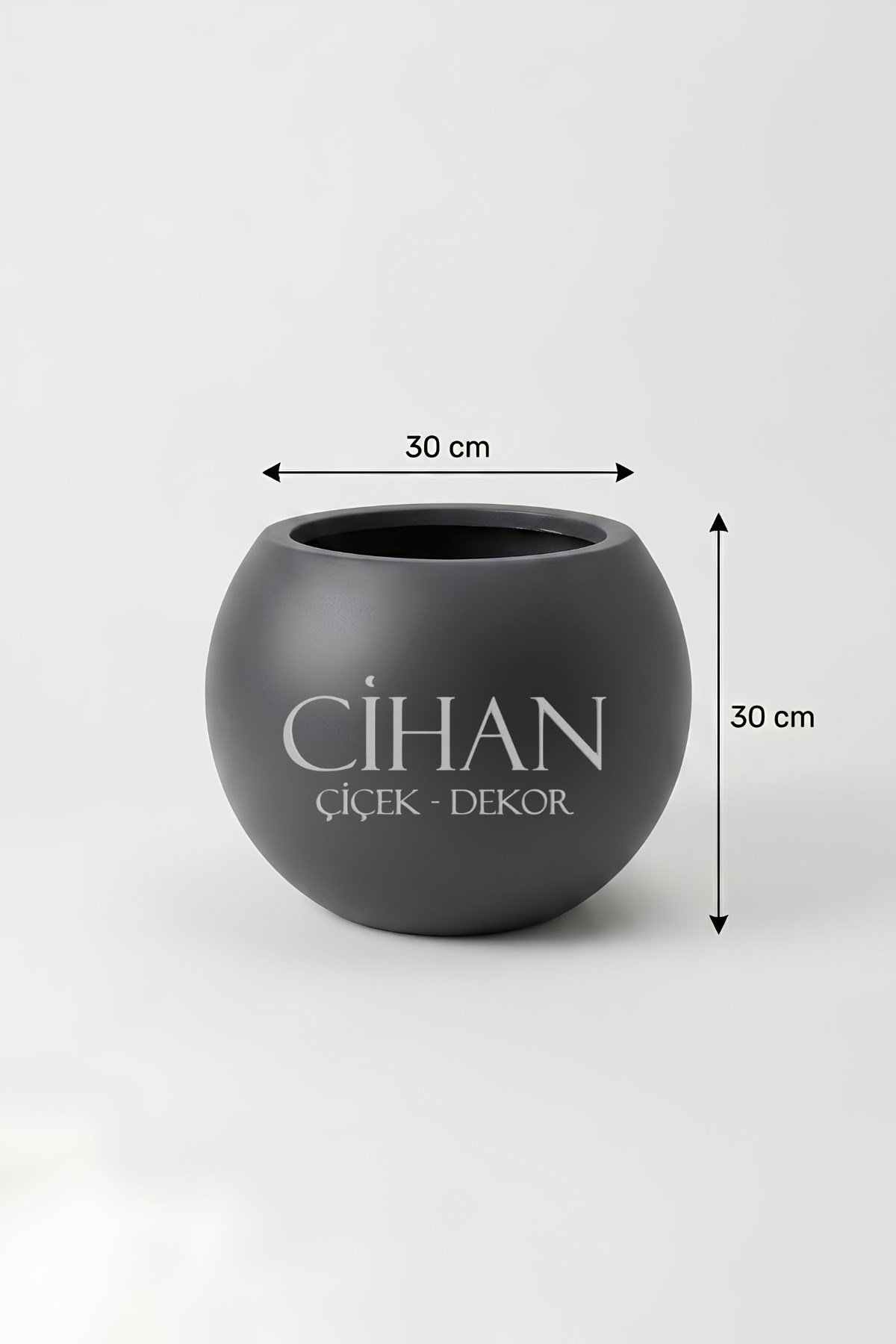 30 Cm Plastik Küre Çiçek Saksısı