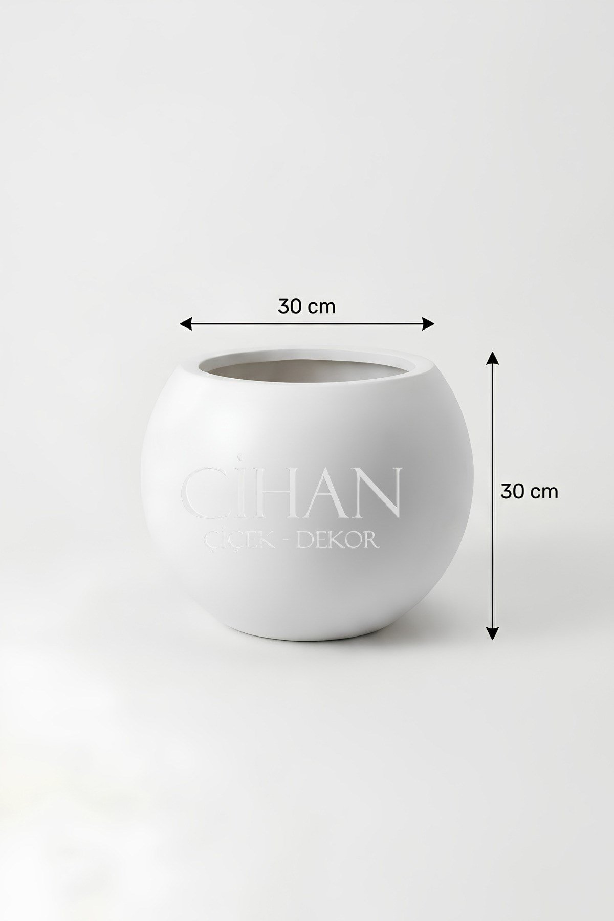 30 Cm Plastik Küre Çiçek Saksısı