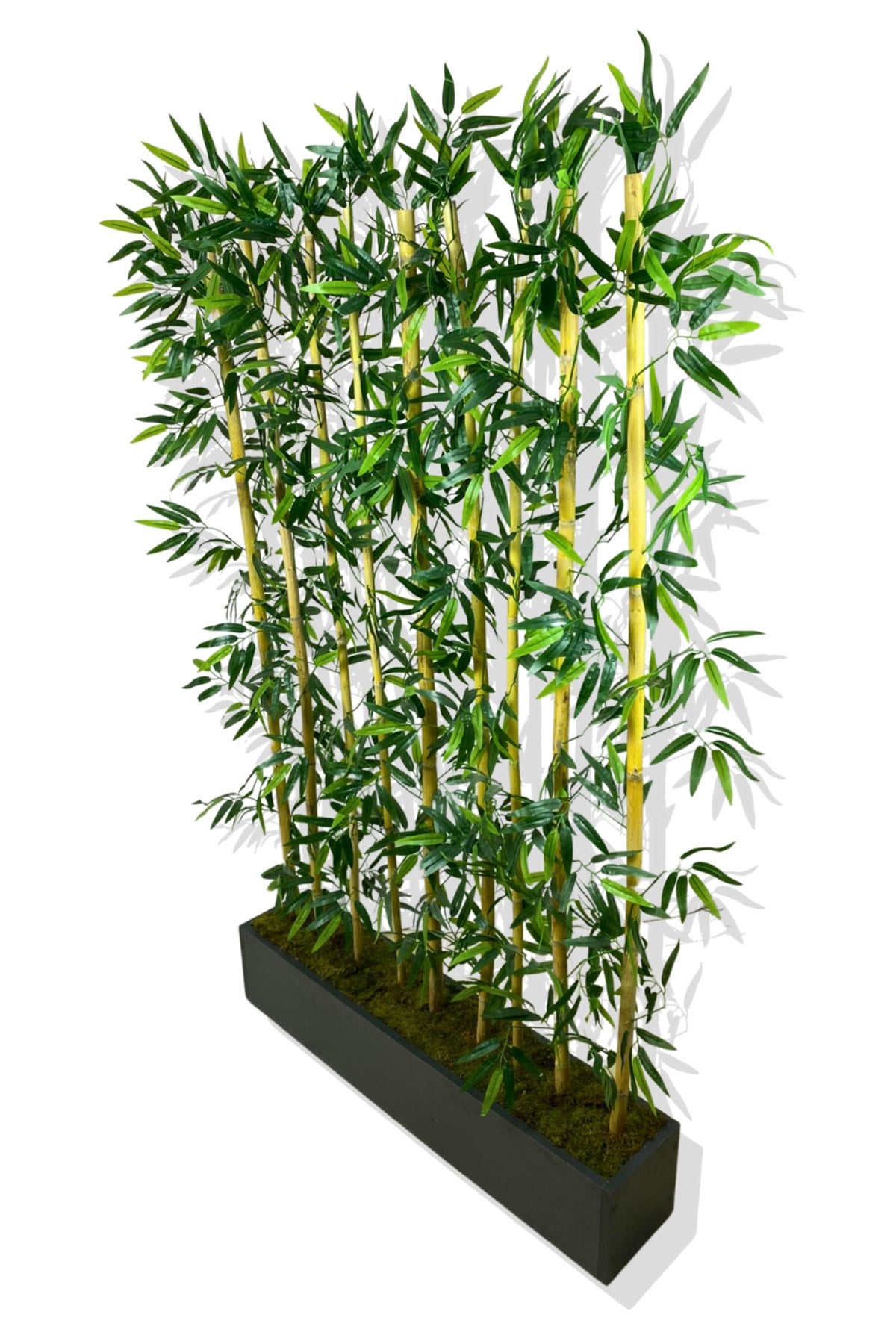 BAMBU SEPERATÖR 200 CM 9 ADET BAMBU 100 CM ANTRASİT SAKSI
