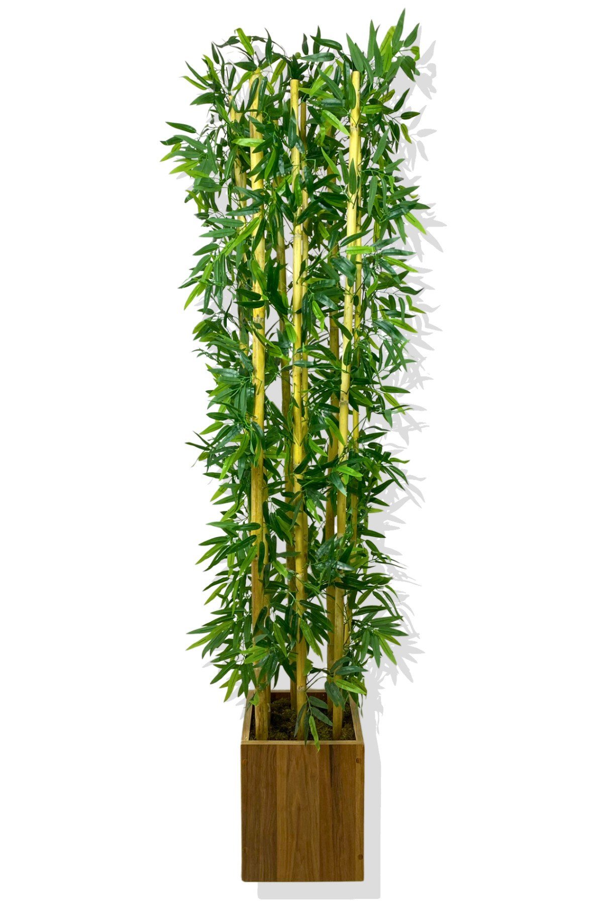 Bambu Yapay Ağaç 200 Cm 9 Adet Ahşap Saksıda