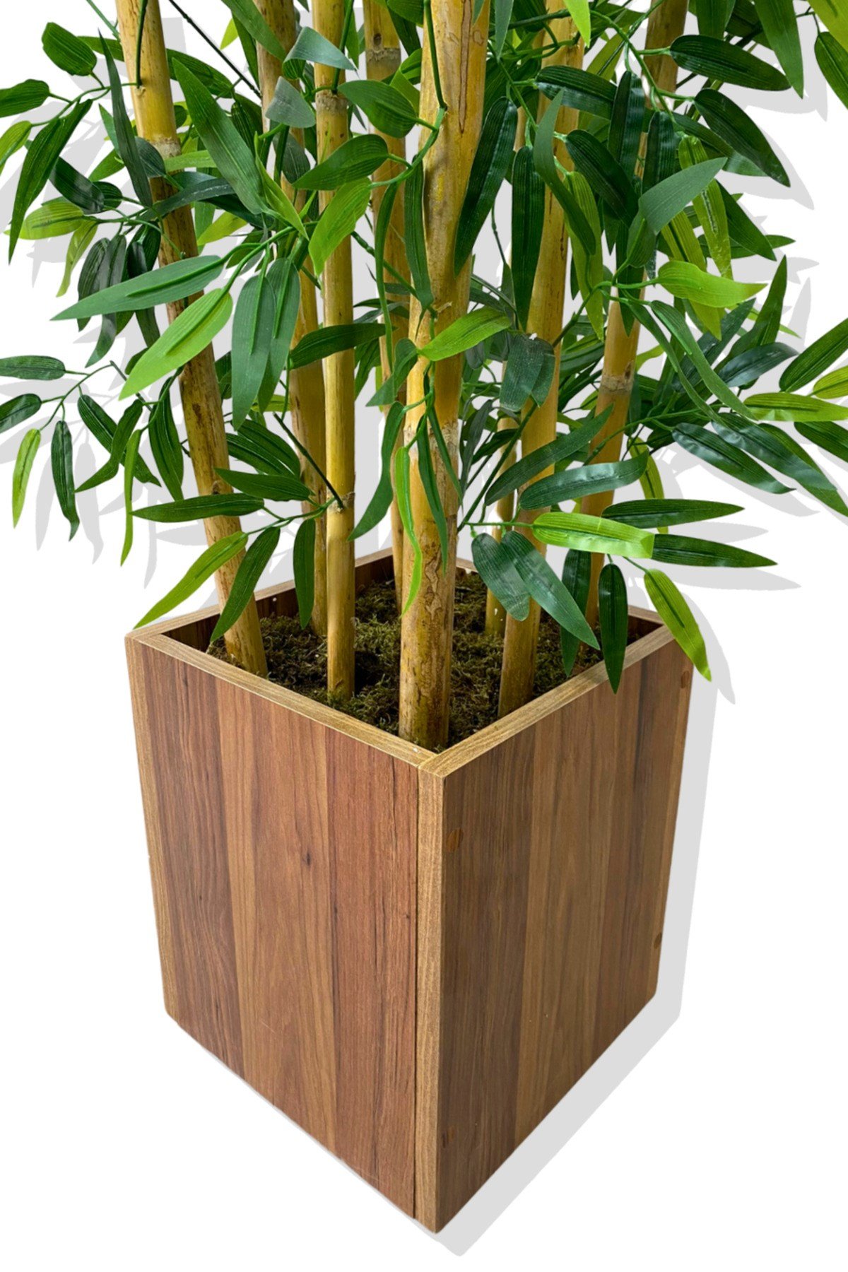 Bambu Yapay Ağaç 200 Cm 9 Adet Ahşap Saksıda