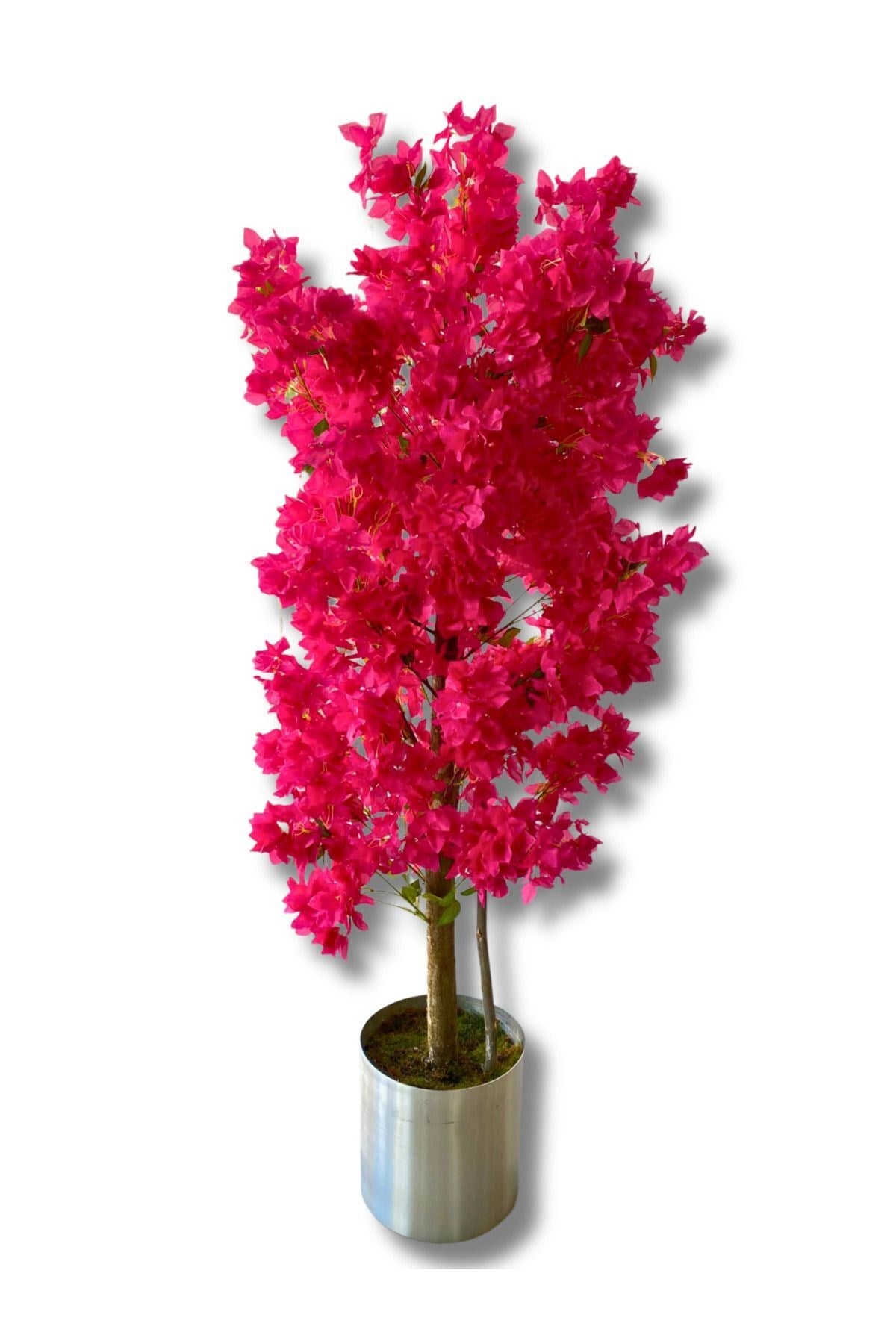 Fuşya Begonvil 180 Cm Yapay Ağaç 30x30 Metal Saksı