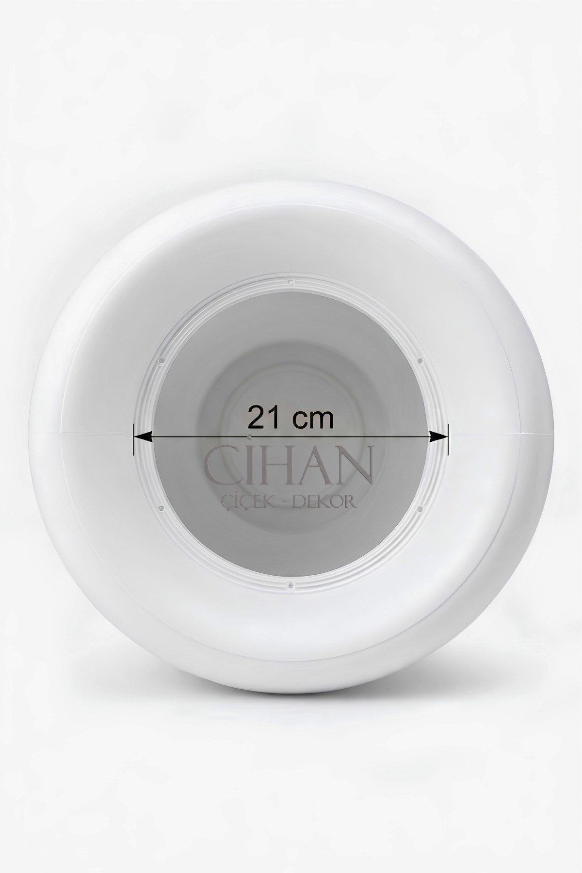 Lüks Lale Tasarım Beyaz Plastik Saksı 25L – 38.5x36.5 cm UV Korumalı