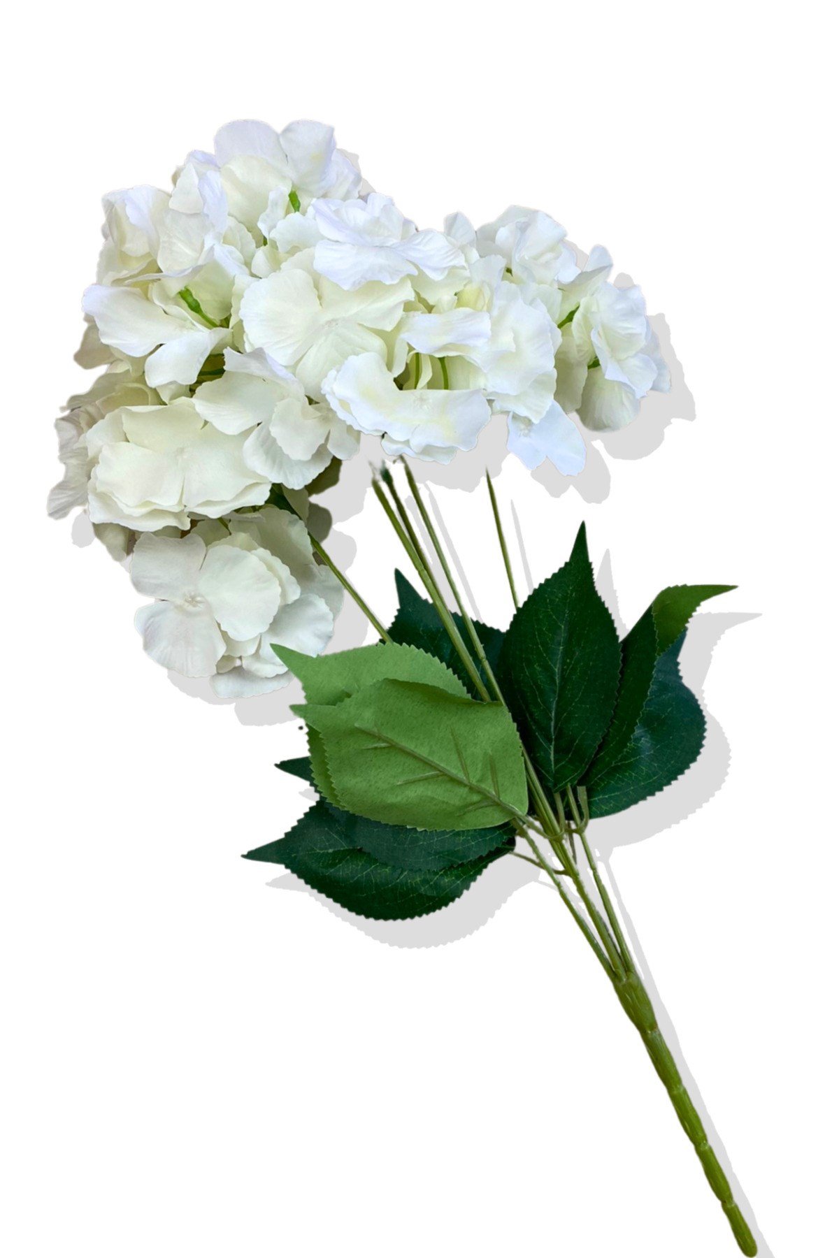 Yapay Beyaz Ortanca Demeti 35 Cm 5 Dal