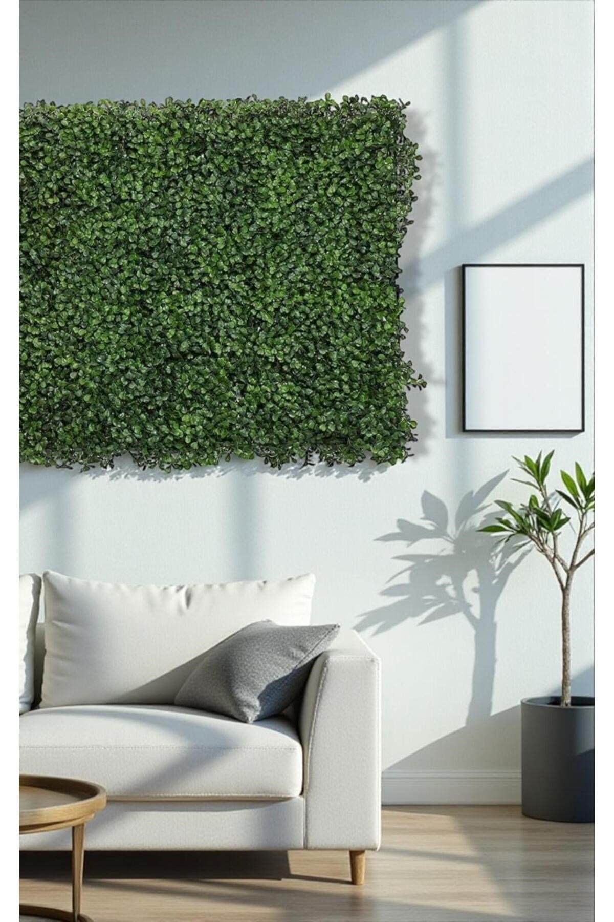 Yapay Çiçek Duvar Kaplama Panel Şimşir Tabaka 40x60 Cm Yeşil Dikey Bahçe Kontef