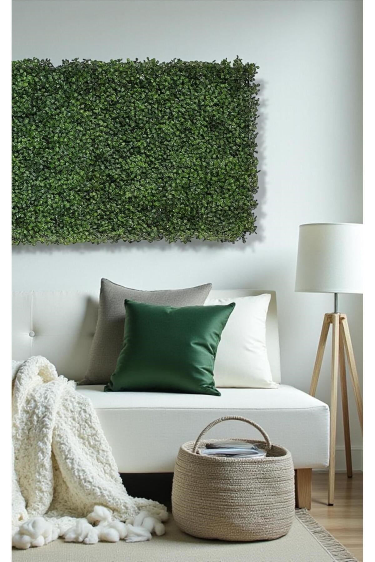Yapay Çiçek Duvar Kaplama Panel Şimşir Tabaka 40x60 Cm Yeşil Dikey Bahçe Kontef