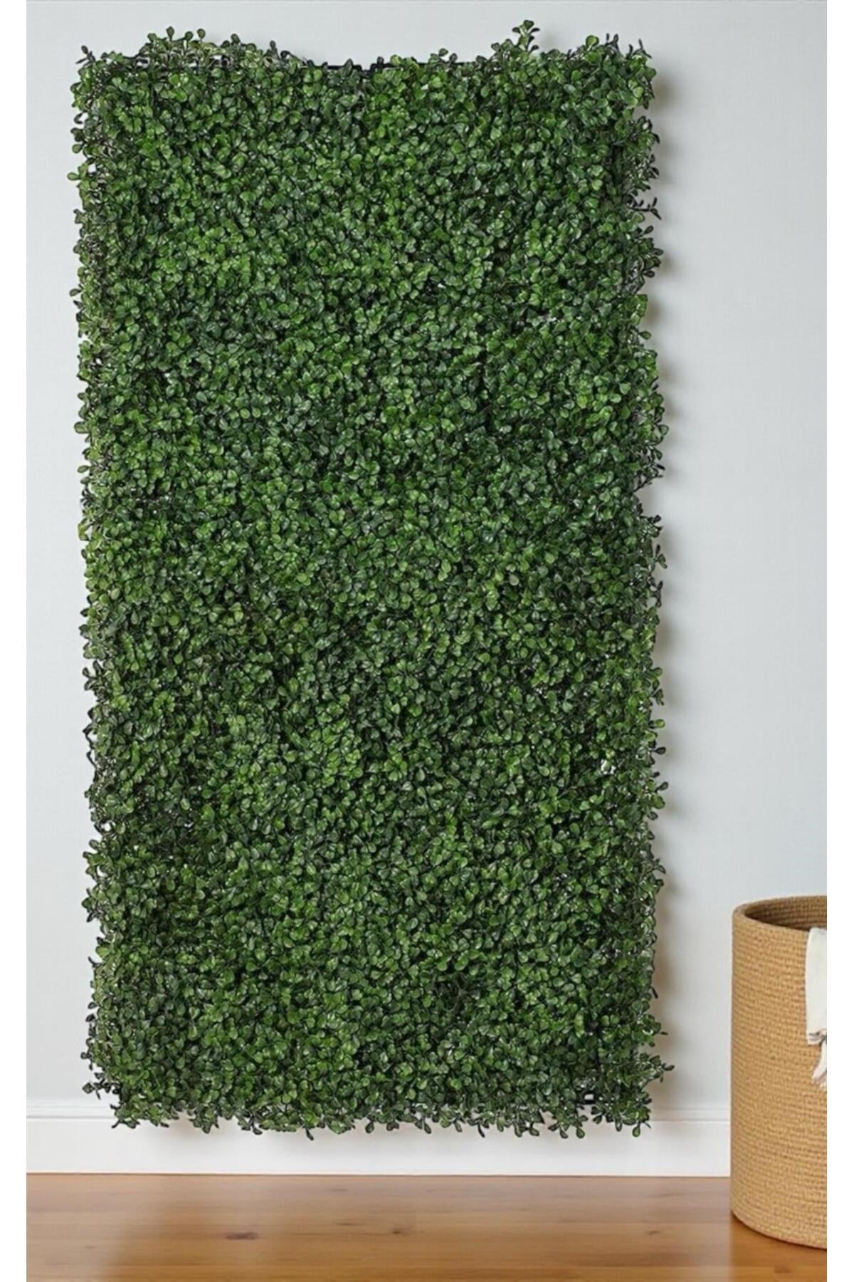 Yapay Çiçek Duvar Kaplama Panel Şimşir Tabaka 40x60 Cm Yeşil Dikey Bahçe Kontef