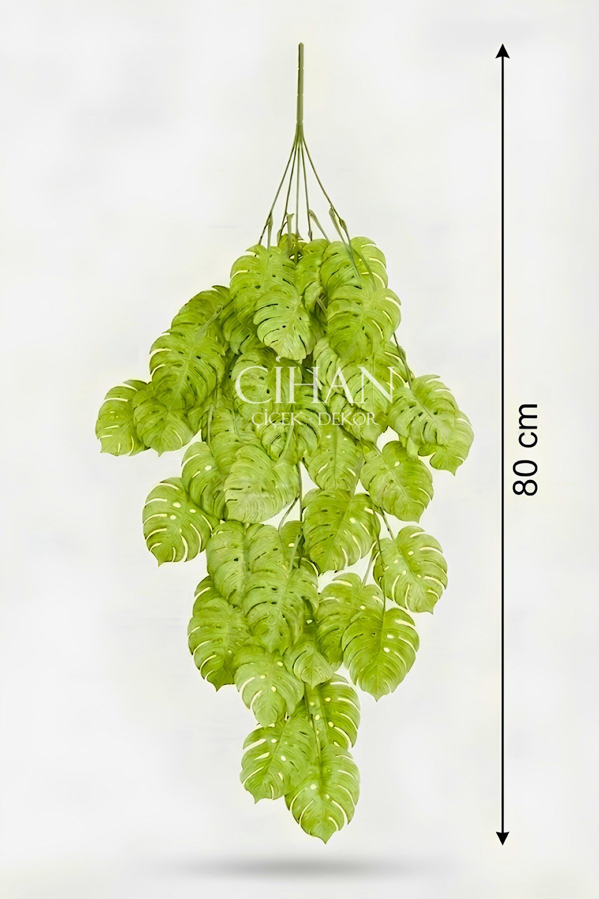 Yapay Sarkan Deve Tabanı (Monstera) Bitkisi 80 cm - Pudralı Sarmaşık
