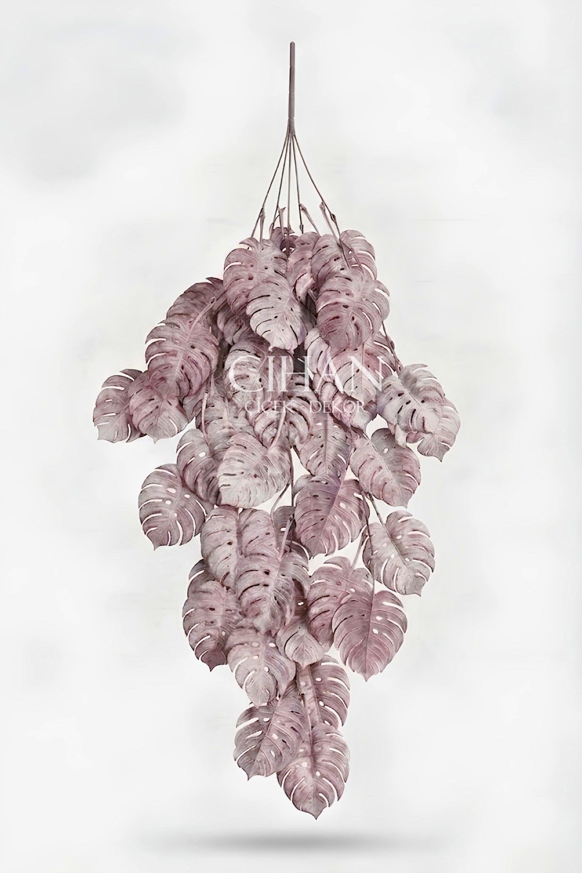 Yapay Sarkan Deve Tabanı (Monstera) Bitkisi 80 cm - Pudralı Sarmaşık
